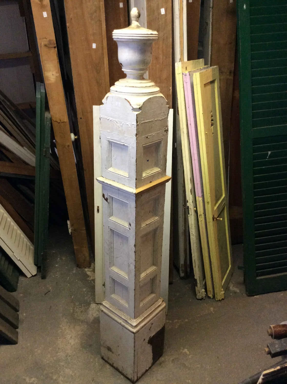 Antique Paneled Newell Post