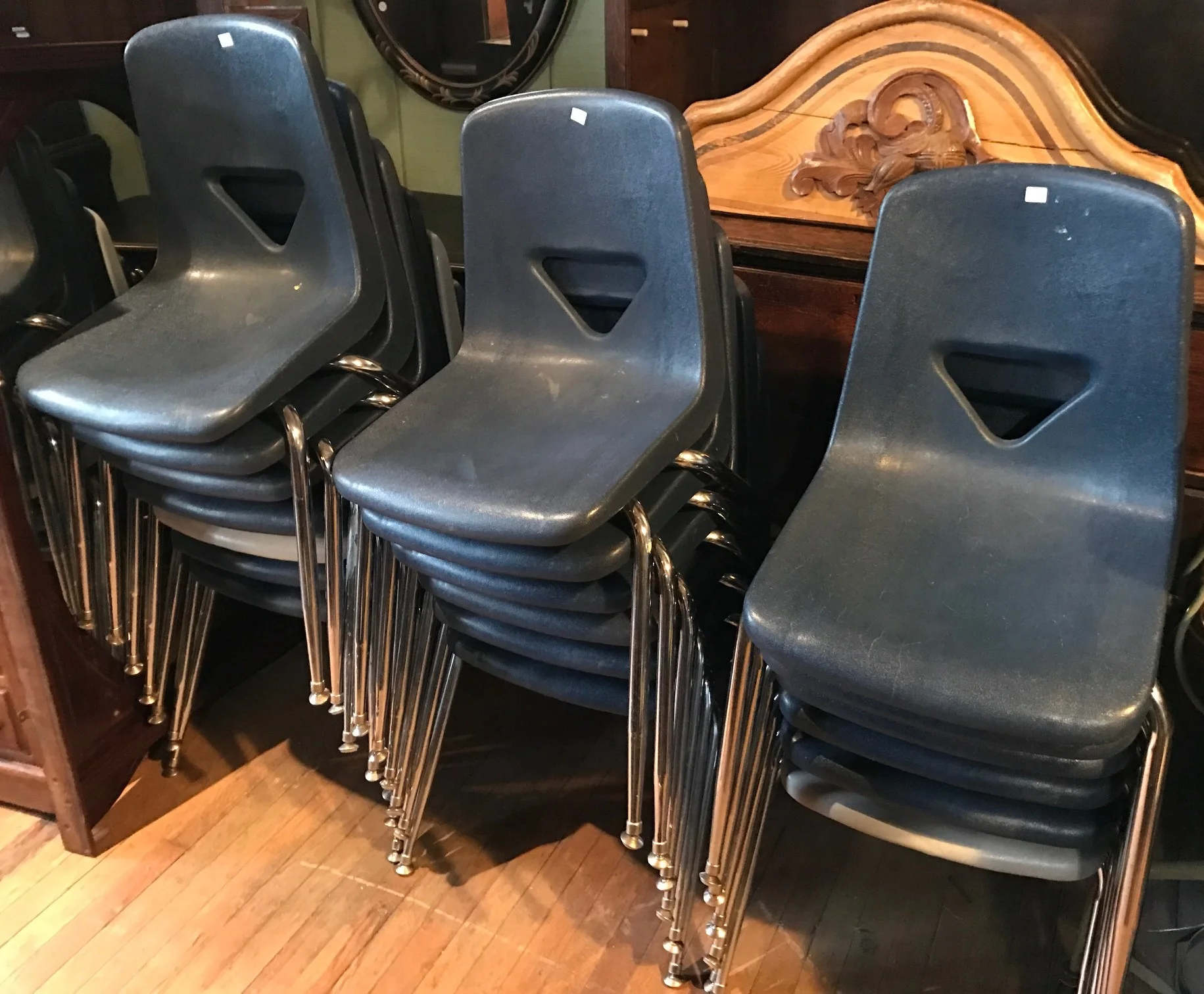 Vintage Stackable Classroom Chairs