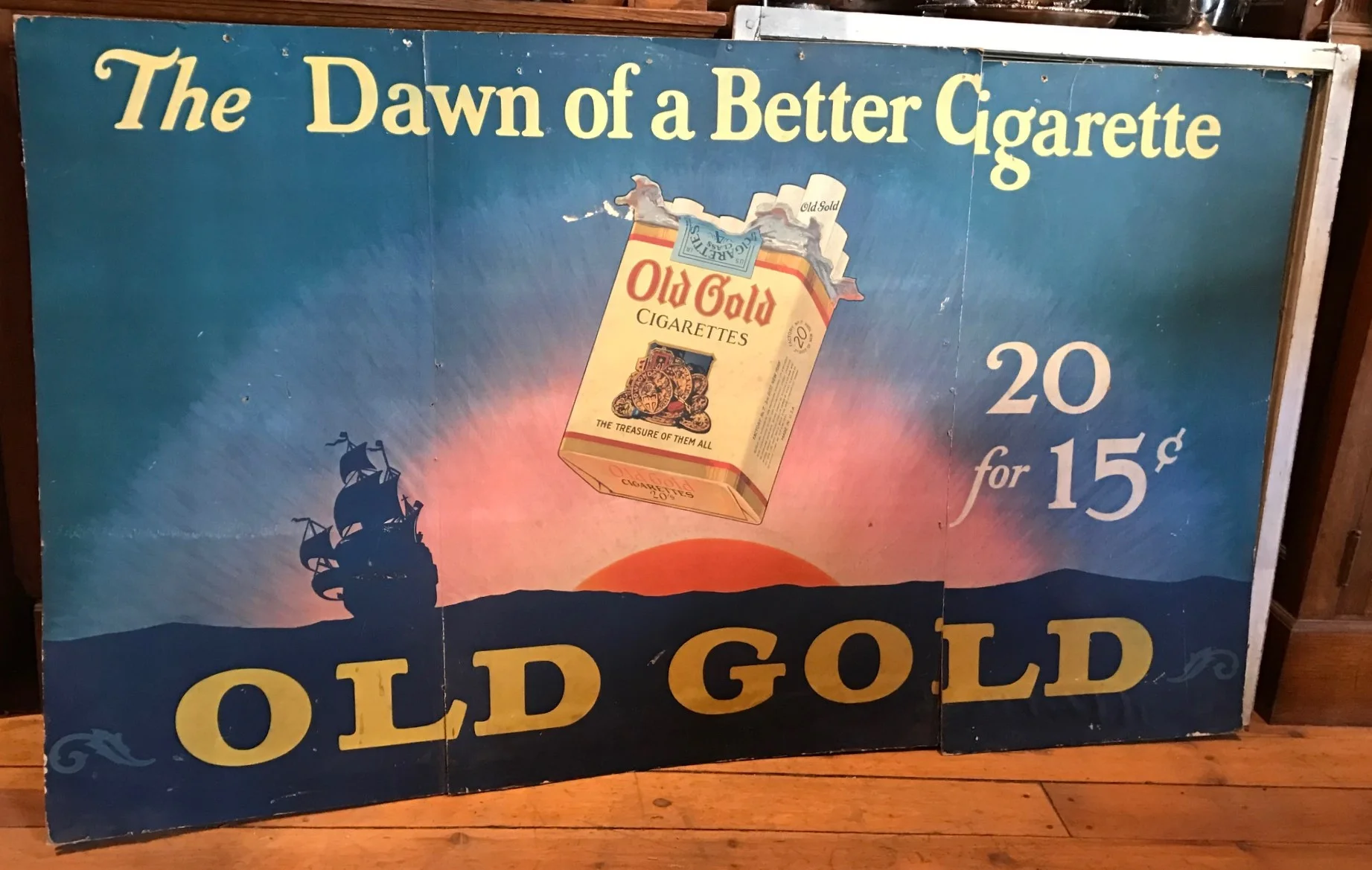 Old Gold Cigarette store advertising sign