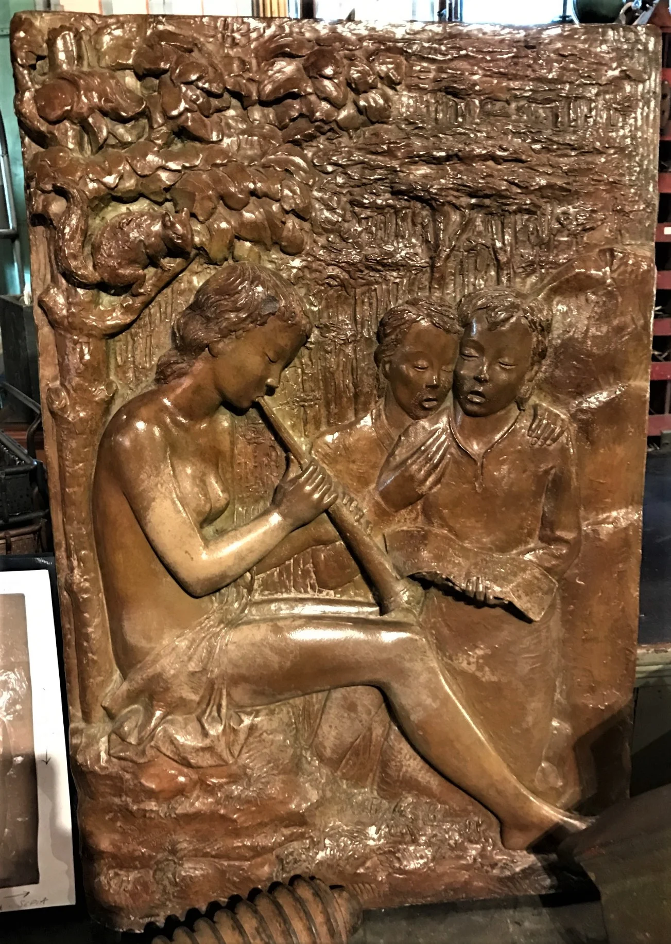 SOLD!!  Mid Century Bas Relief