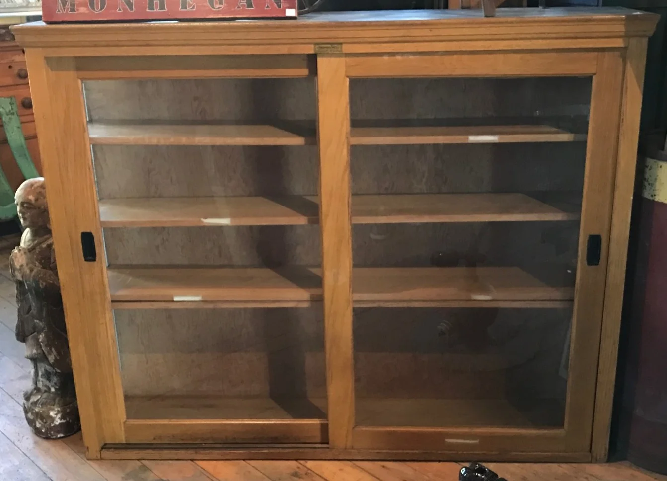 Vintage Oak Medical Supply Cabinet
