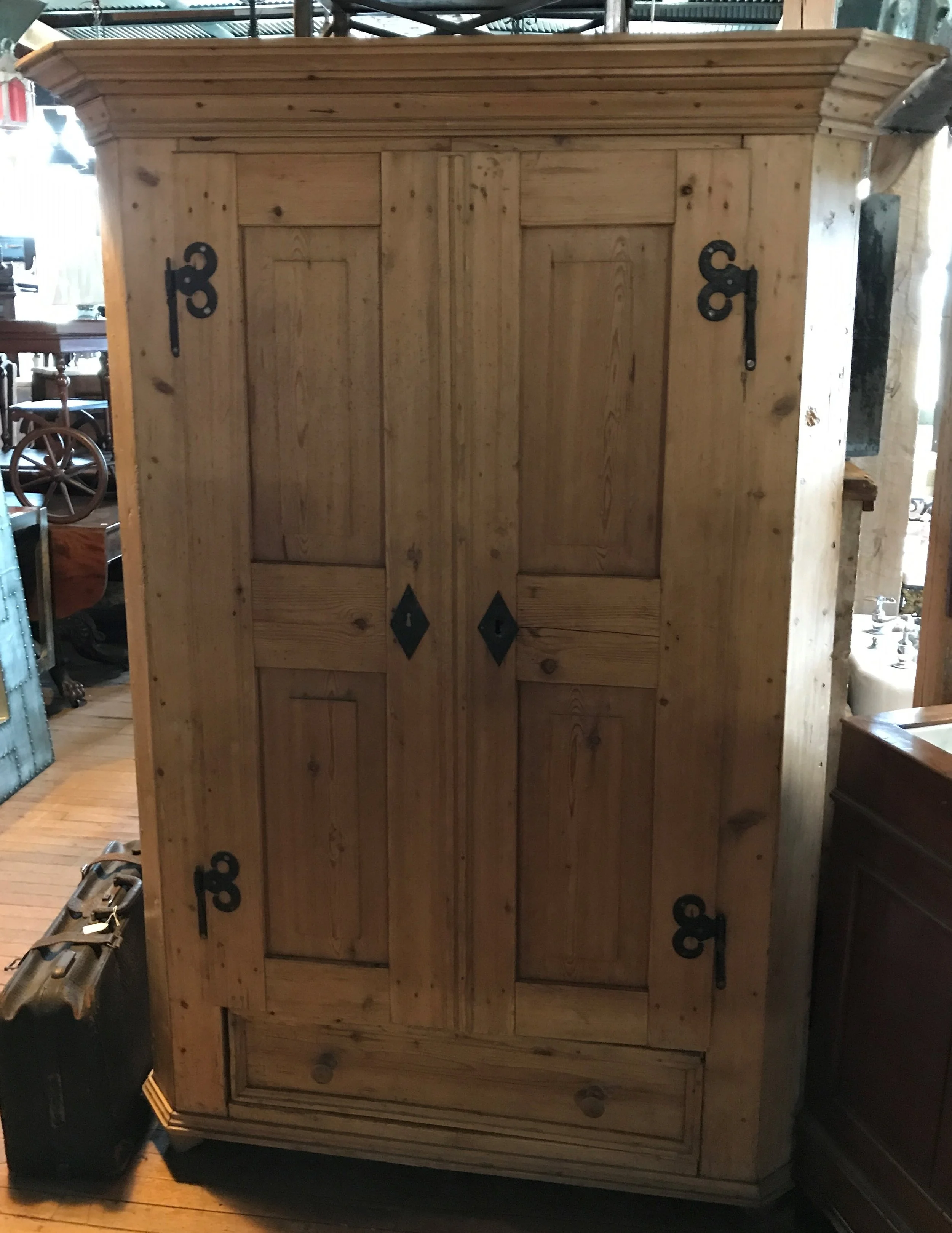 SOLD! Antique European Pine Wardrobe