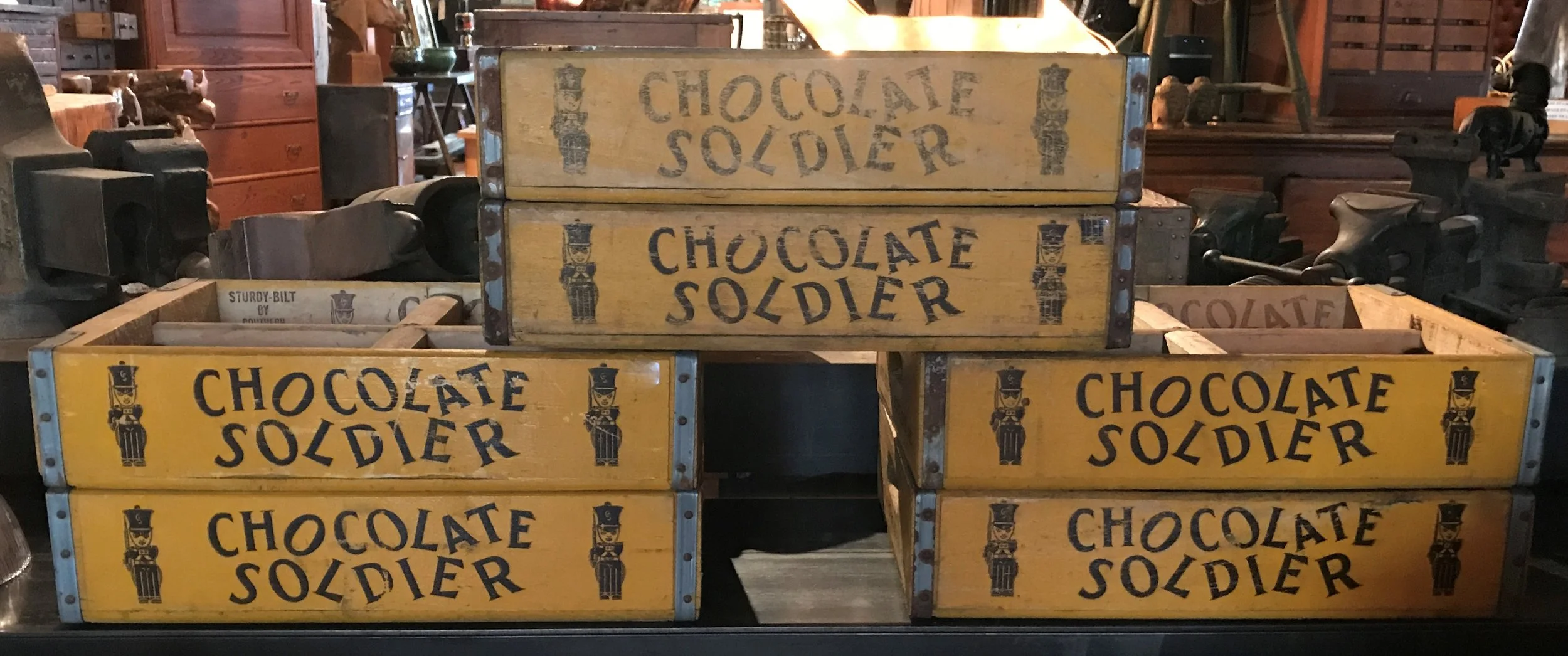 SOLD!!  Vintage "Chocolate Soldier" Crates