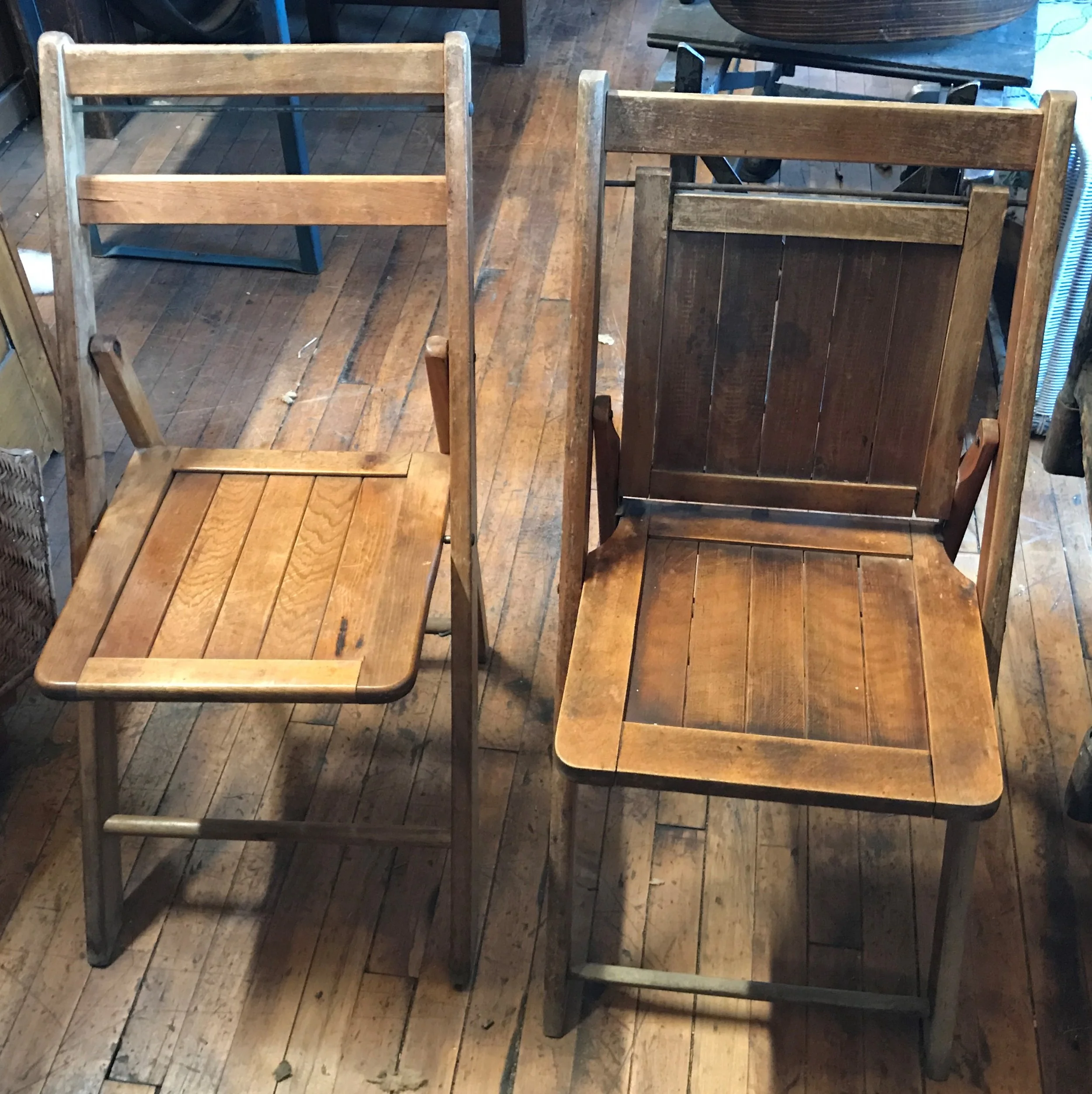 Wood Folding Grange Hall Chairs
