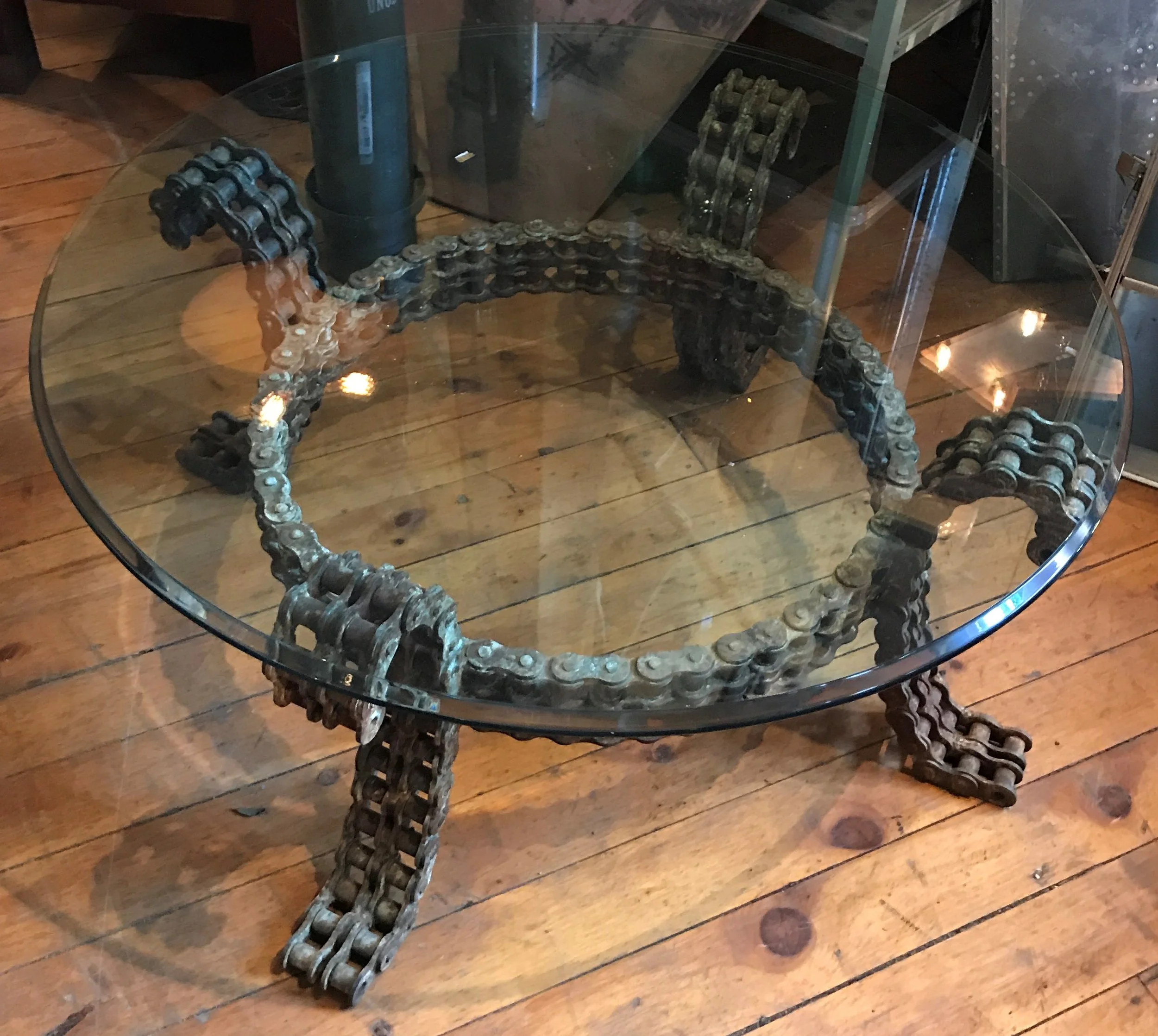 Industrial Chain base cocktail/coffee table