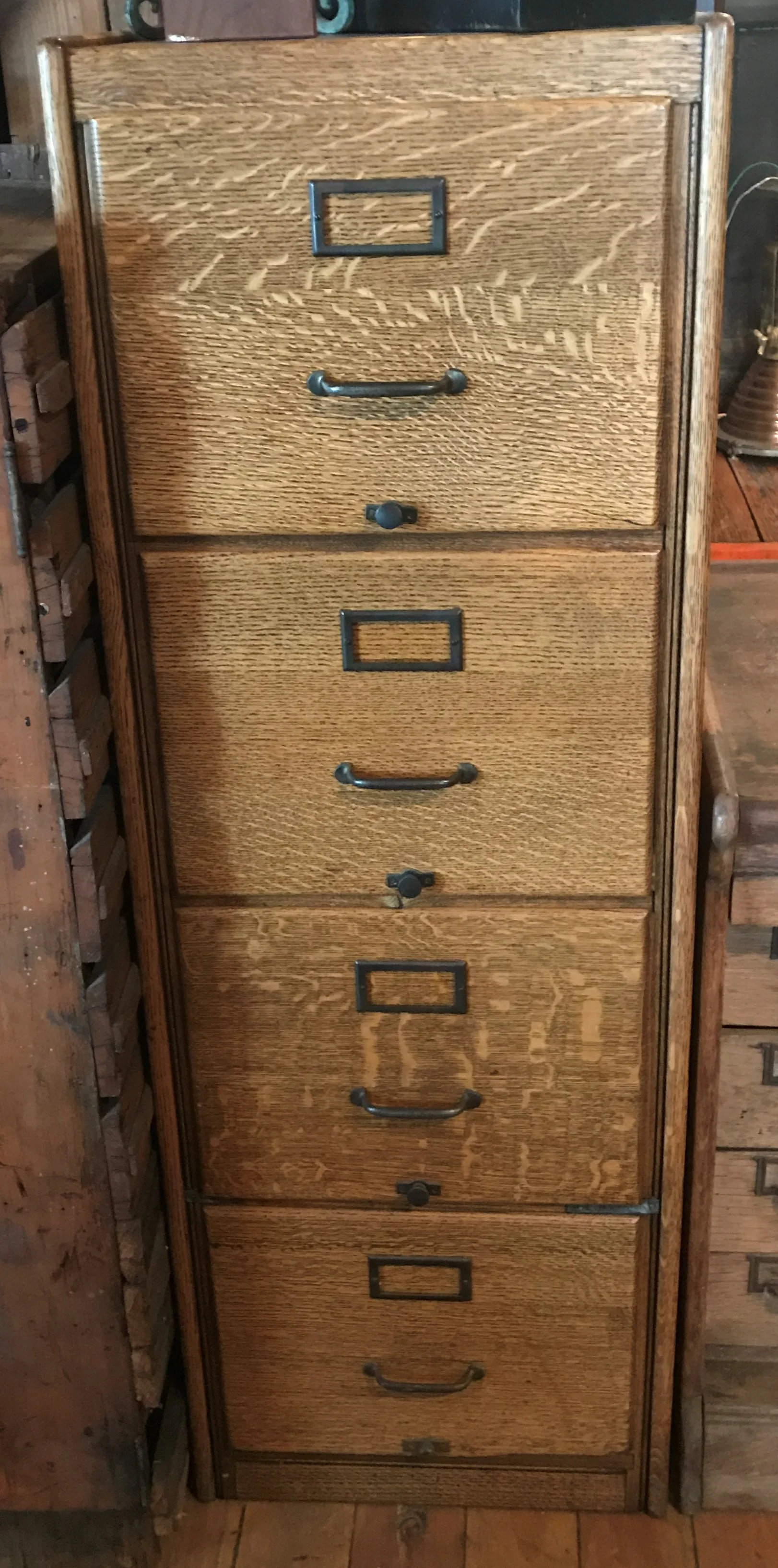 SOLD! Oak filing cabinet