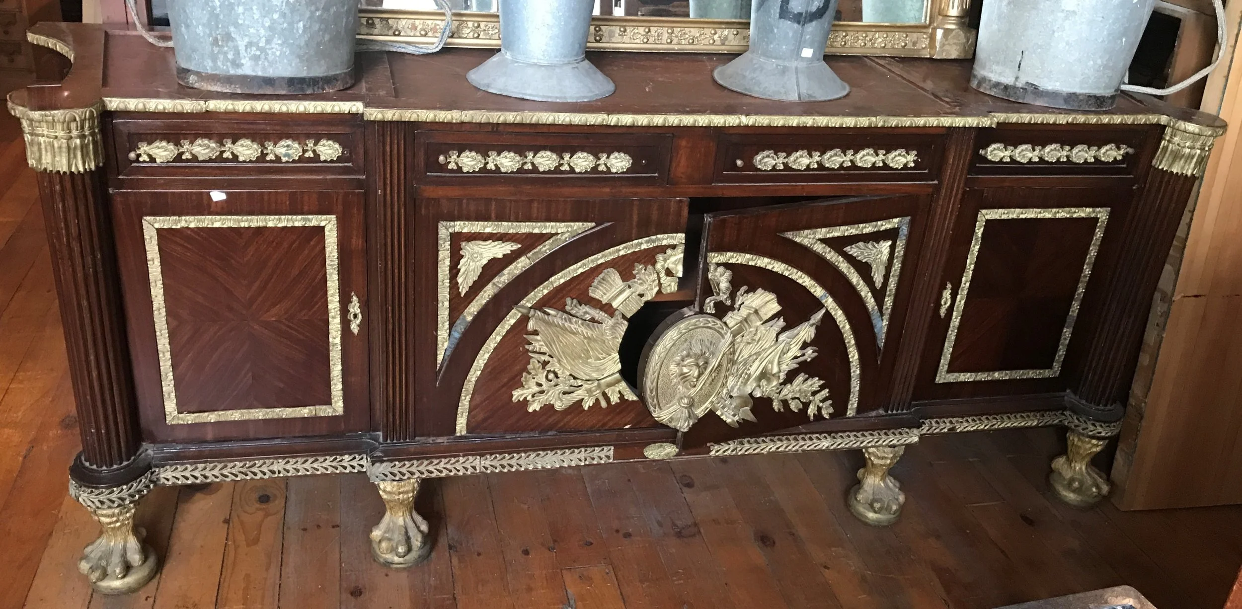 SOLD!!  French style Ormolu mounted sideboard