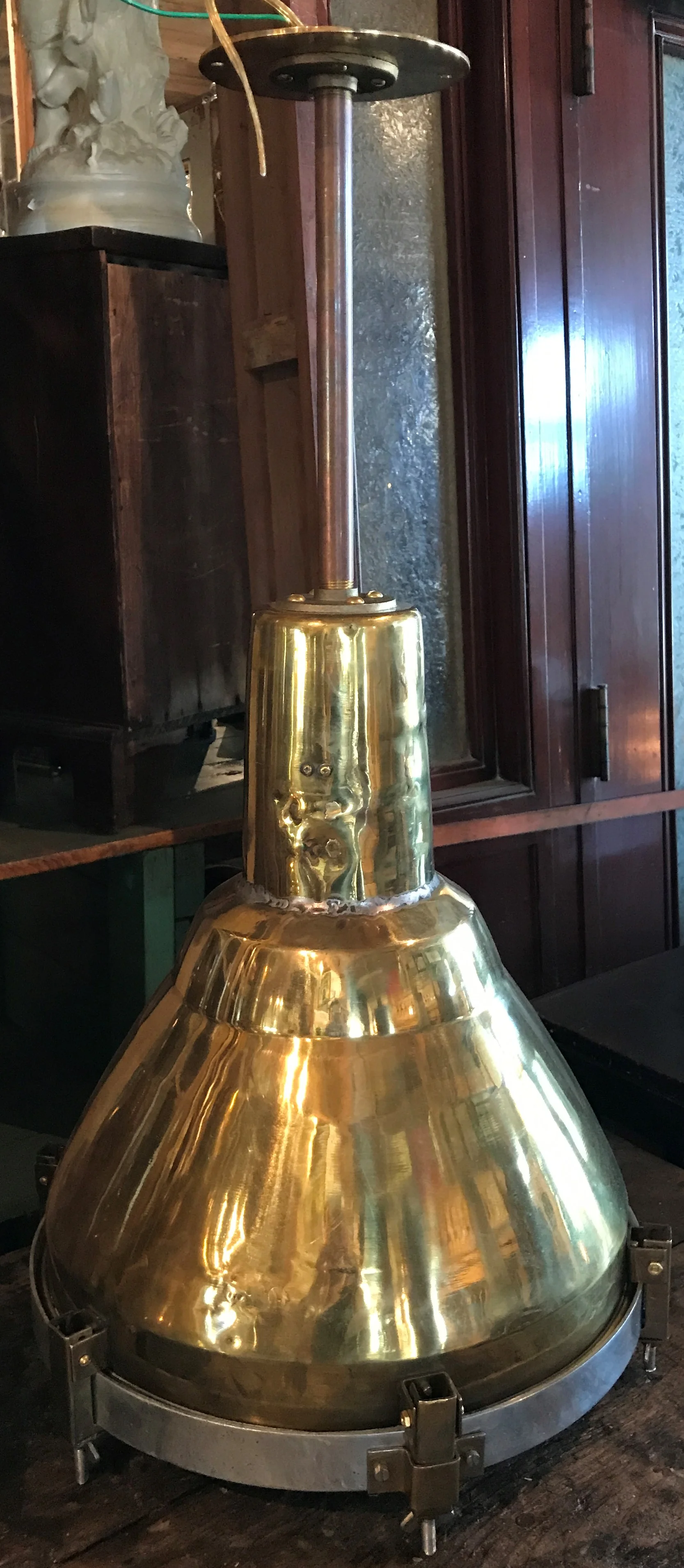 Large Brass Nautical Fox Lights
