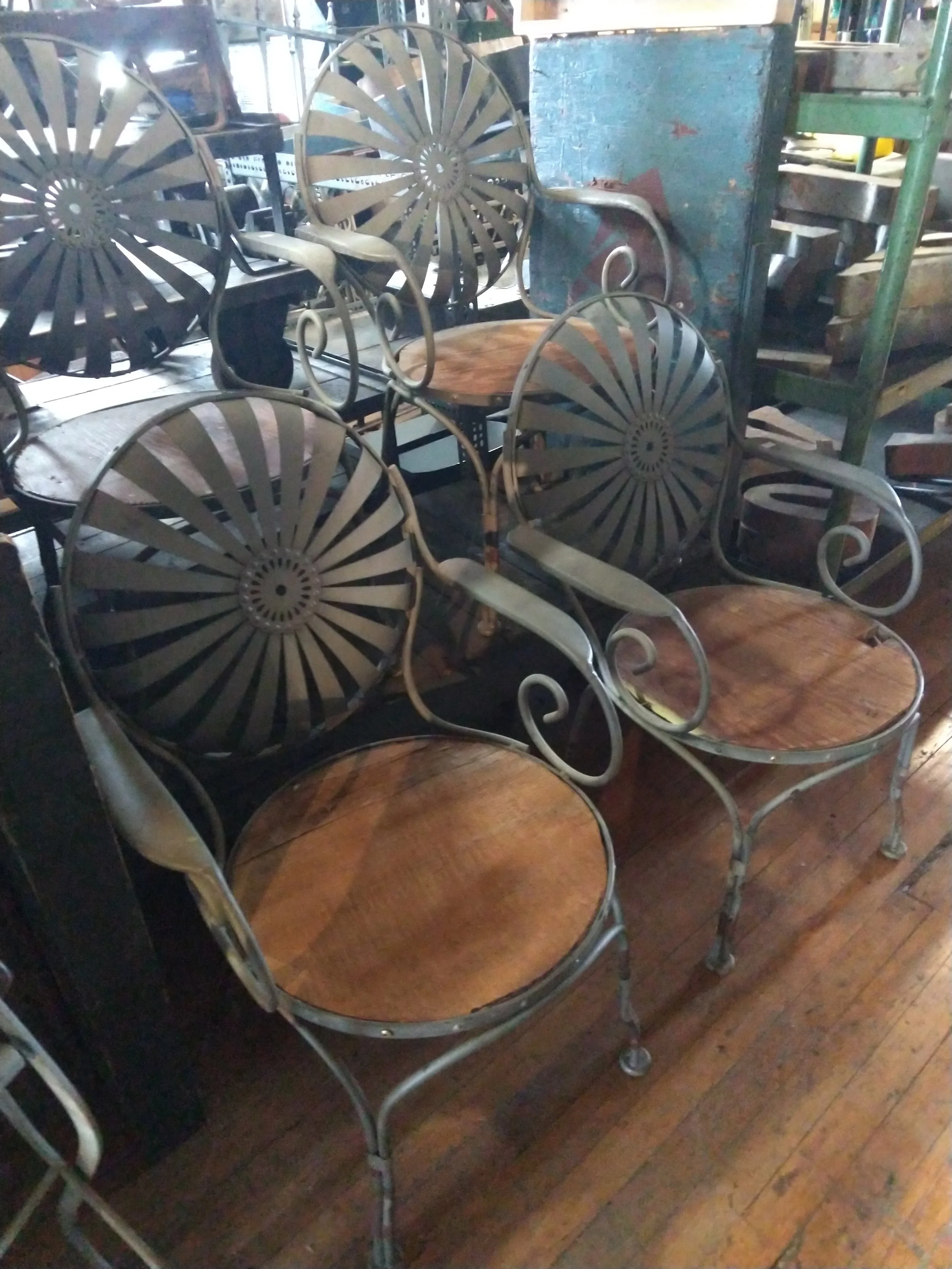 Set of (4) Francois Carre Garden Chairs