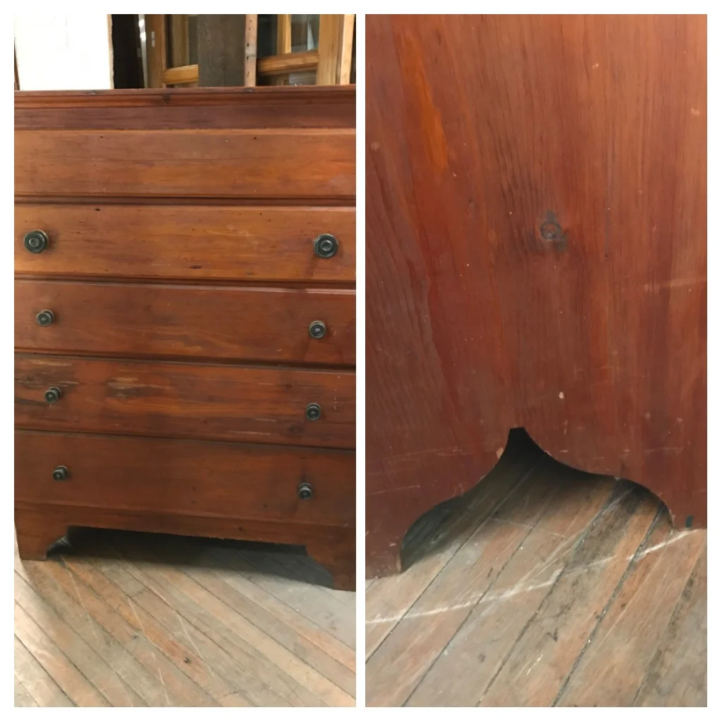 Tall Antique Lift Top Blanket Chest