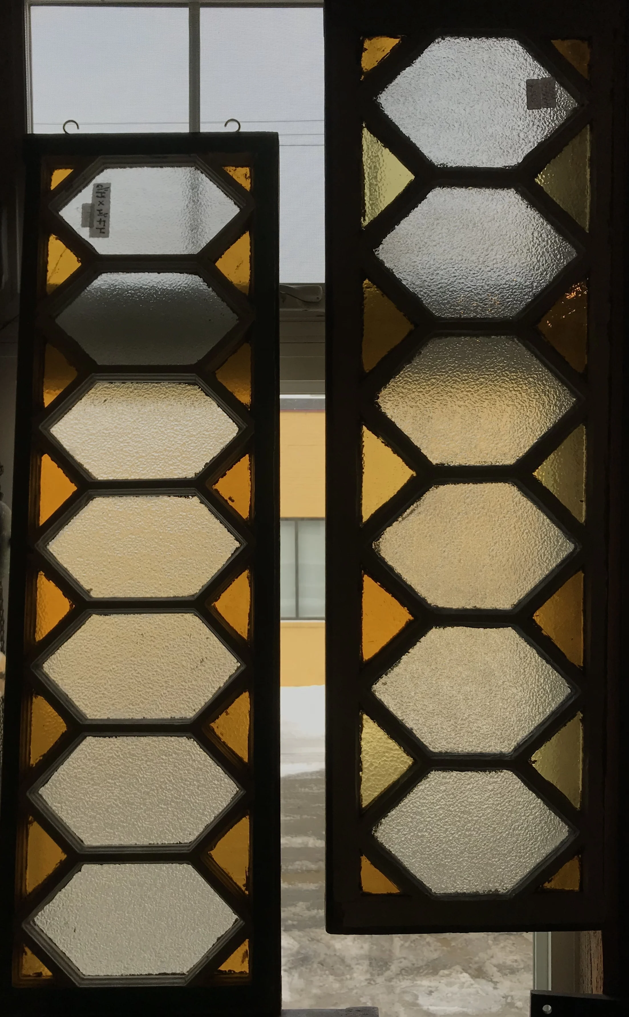 Privacy glass transom windows or sidelights