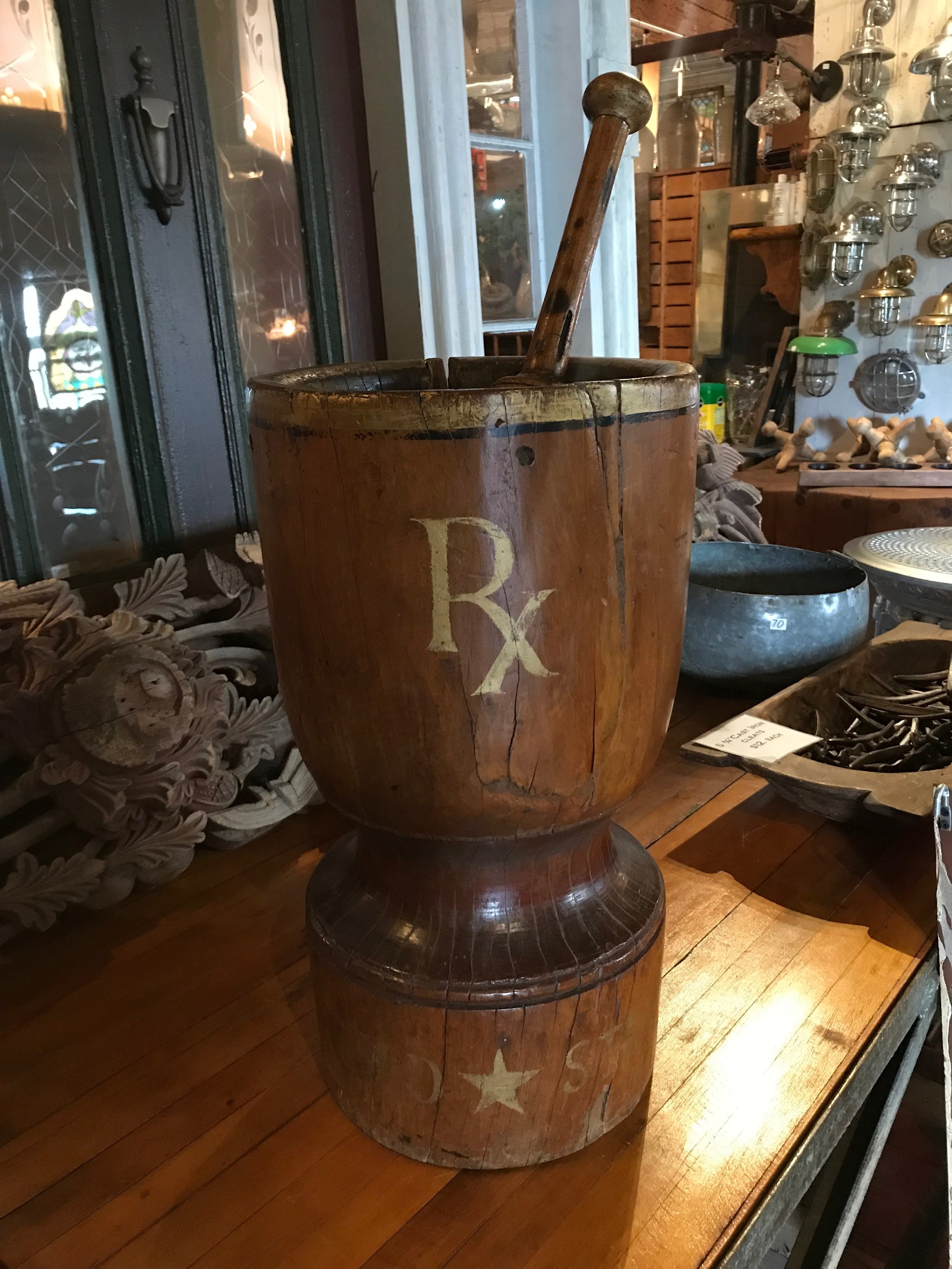 SOLD!!  Antique Apothecary Display Mortar