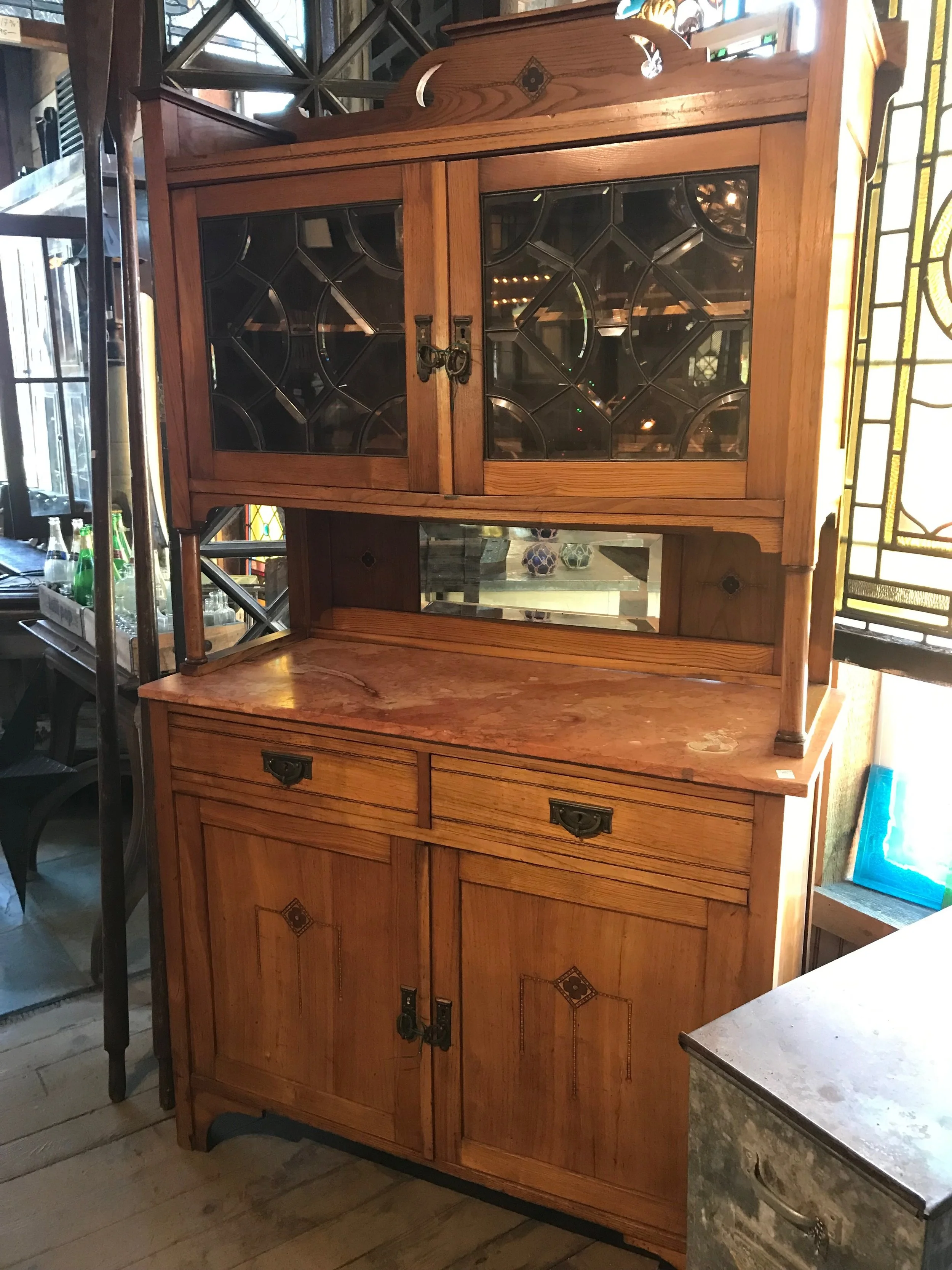 SOLD! Antique marble topped Sideboard