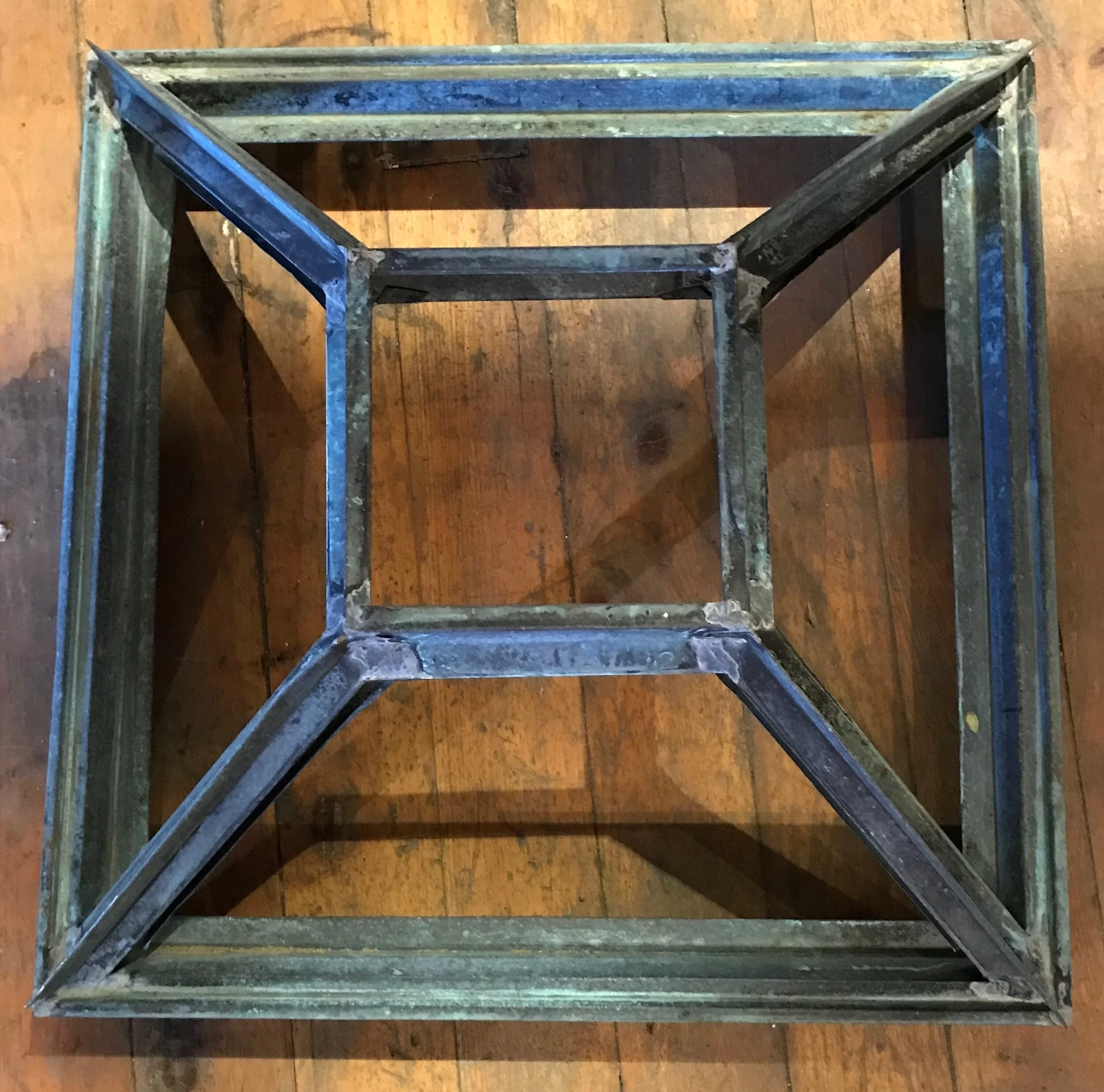 SOLD!!  Vintage copper skylight frame