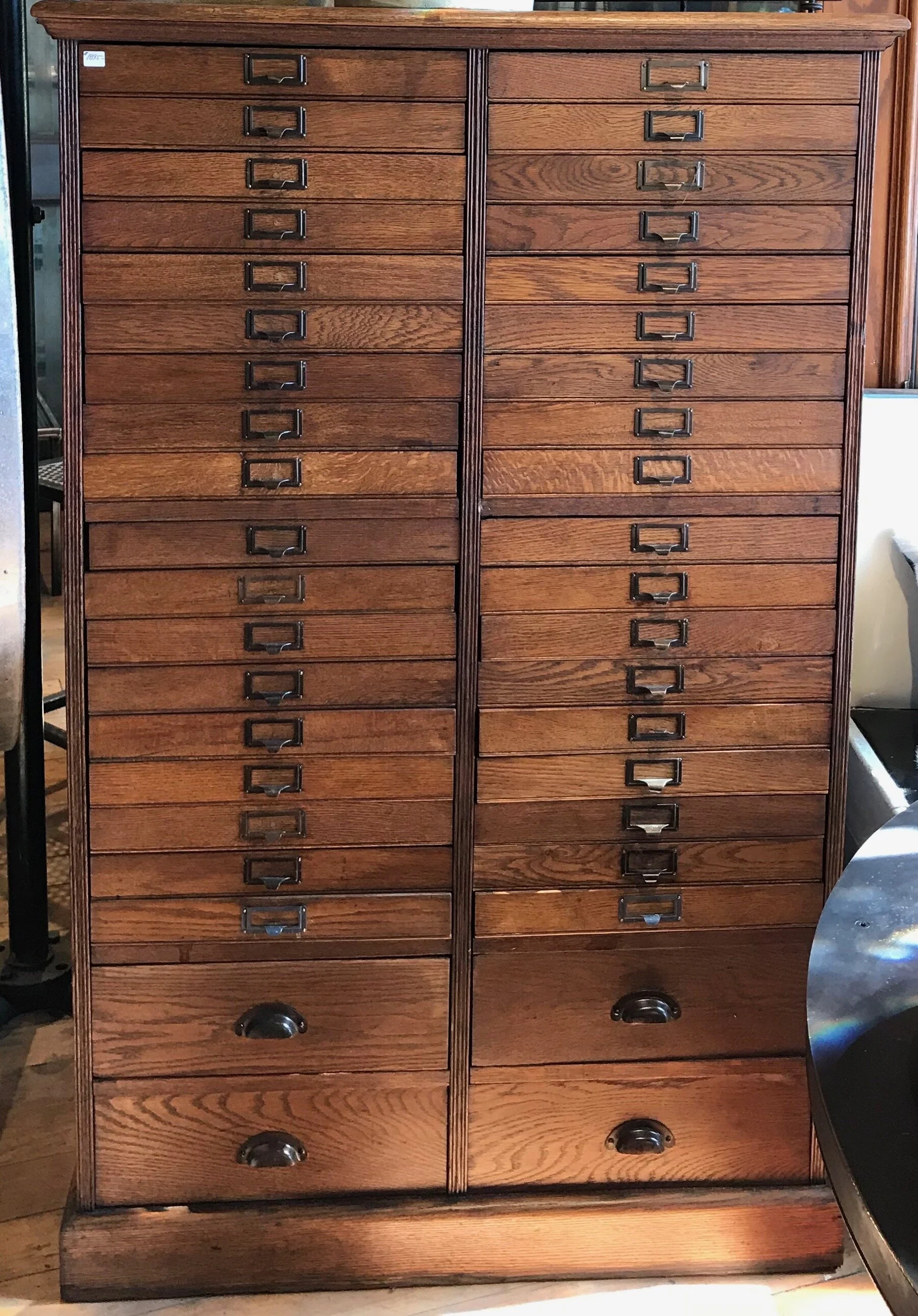 Antique Oak Flat file cabinet