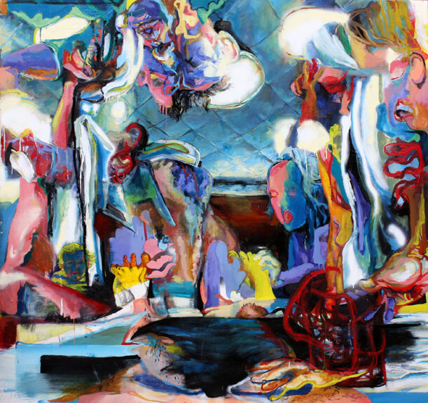 Curtains, 72"x88", oil on canvas, 2010
