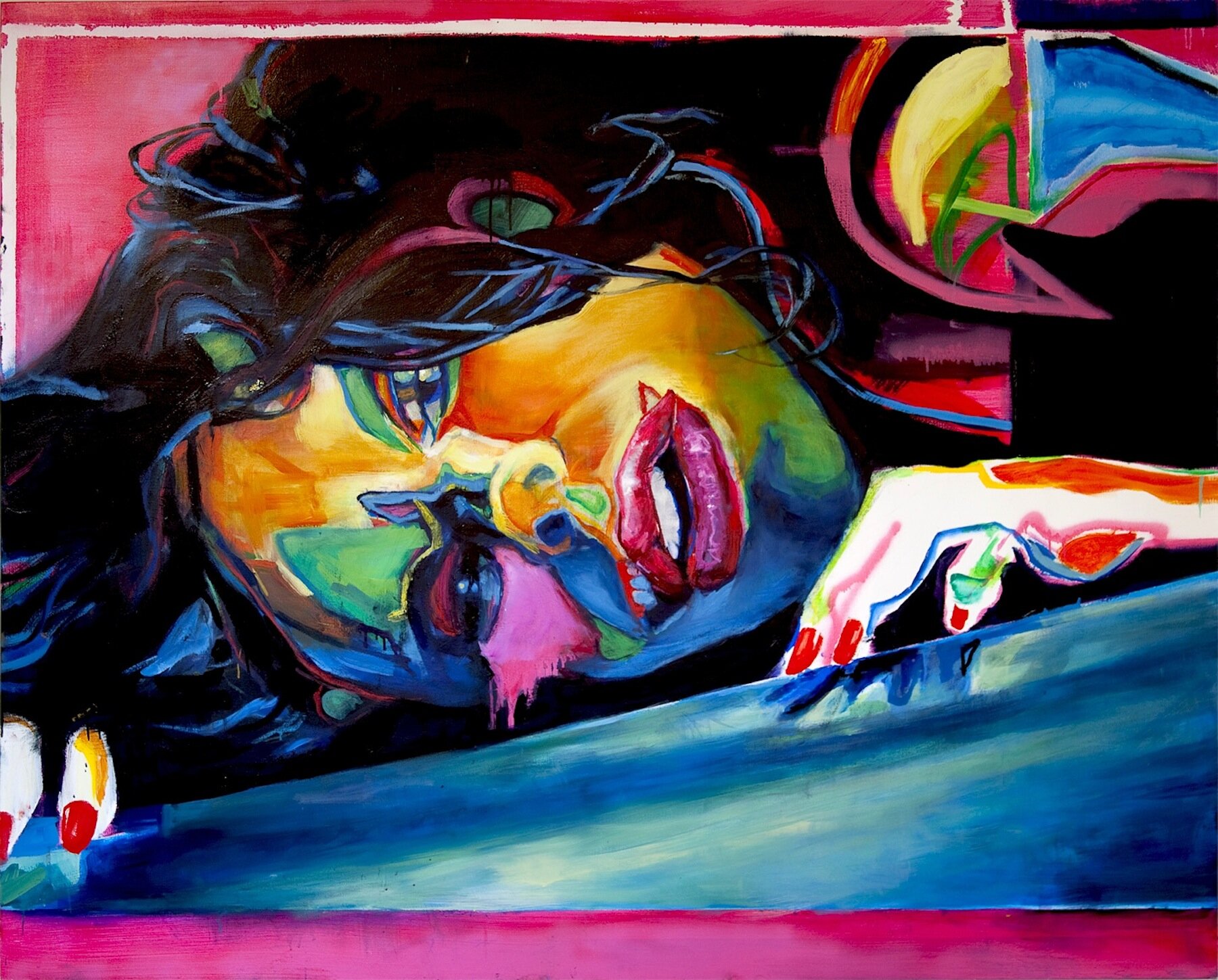 Last Caress, 52"x62", oil and acrylic on canvas, 2011