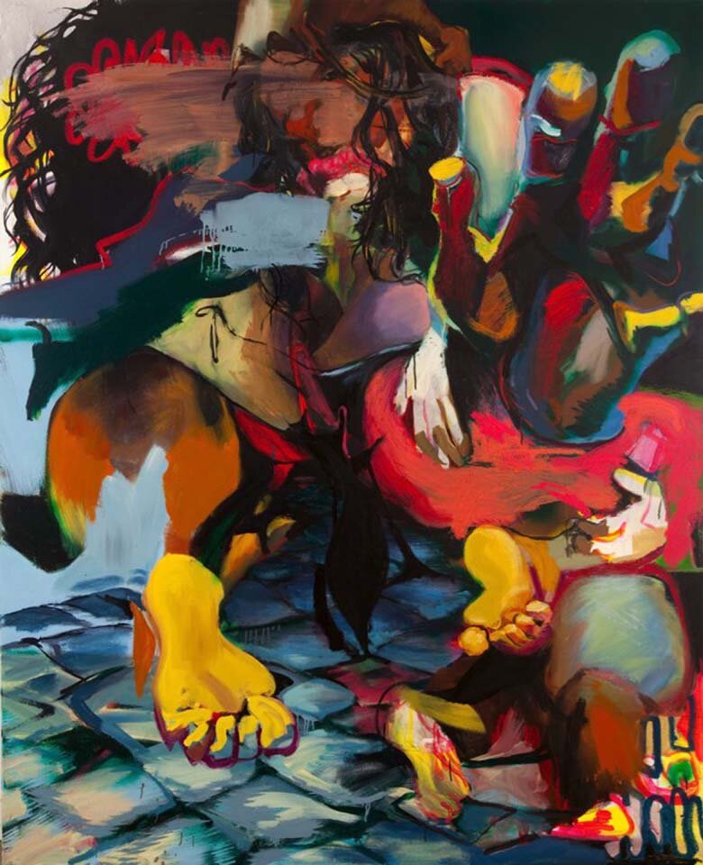 Attempt 1, 52"x68", oil and acrylic on canvas, 2010