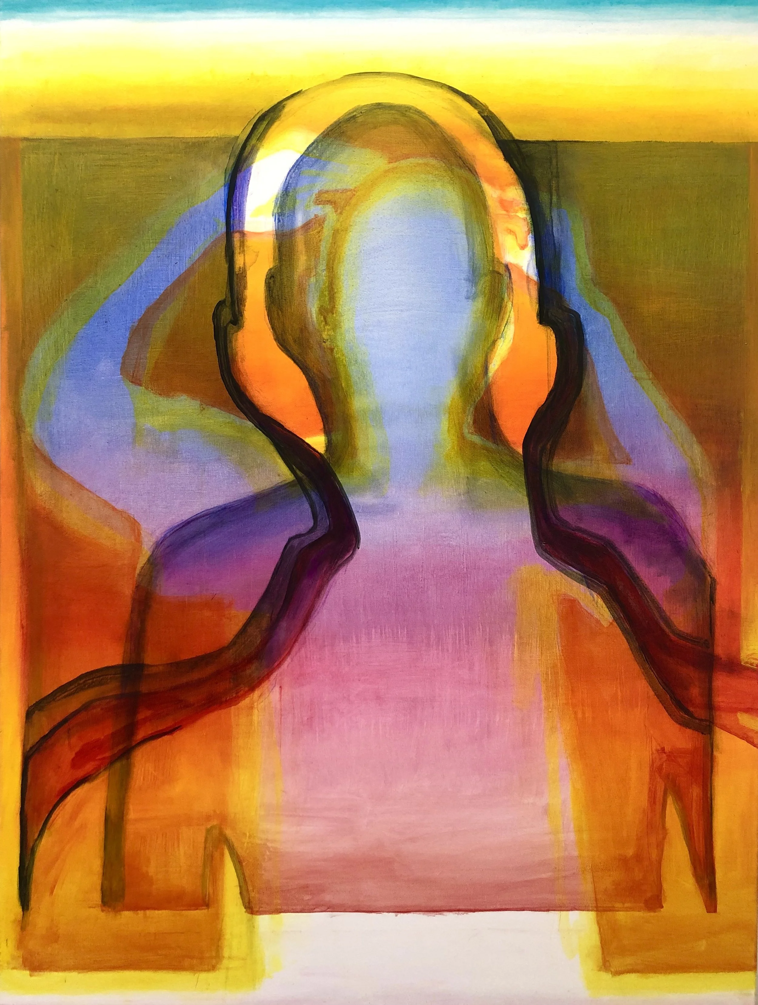 Shadow Gradient 1, 30”x40”, acrylic on canvas, 2022