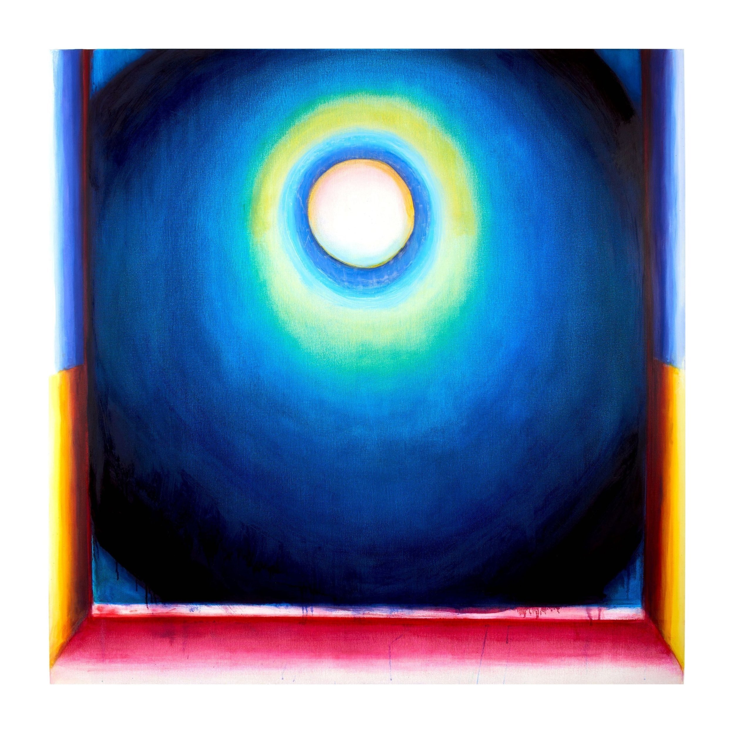 The Moon, 62"x62," oil and acrylic on canvas, 2023