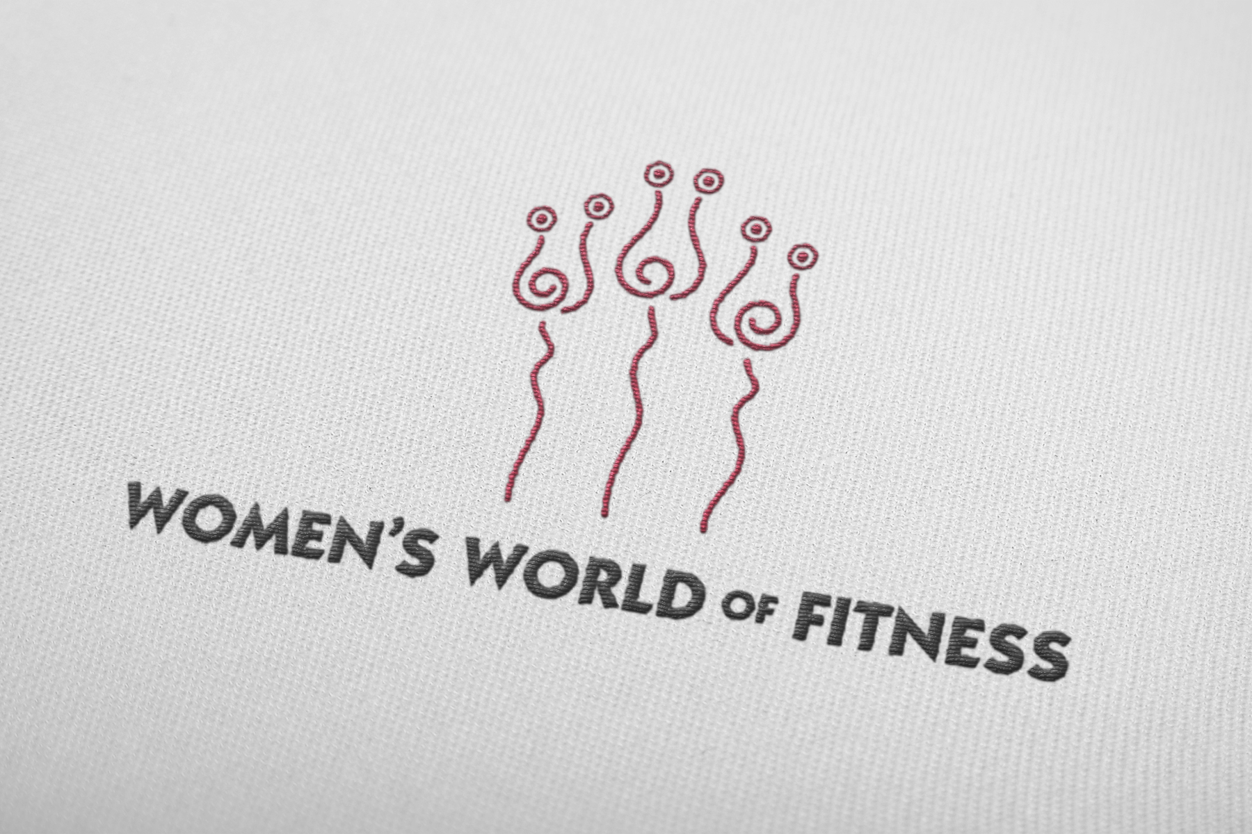 A gym concept for women, this logo aims to convey a feminine, yet strong personality. Corporate icon depicts three figures reminiscent of women lifting weights, as well as three blooming roses.