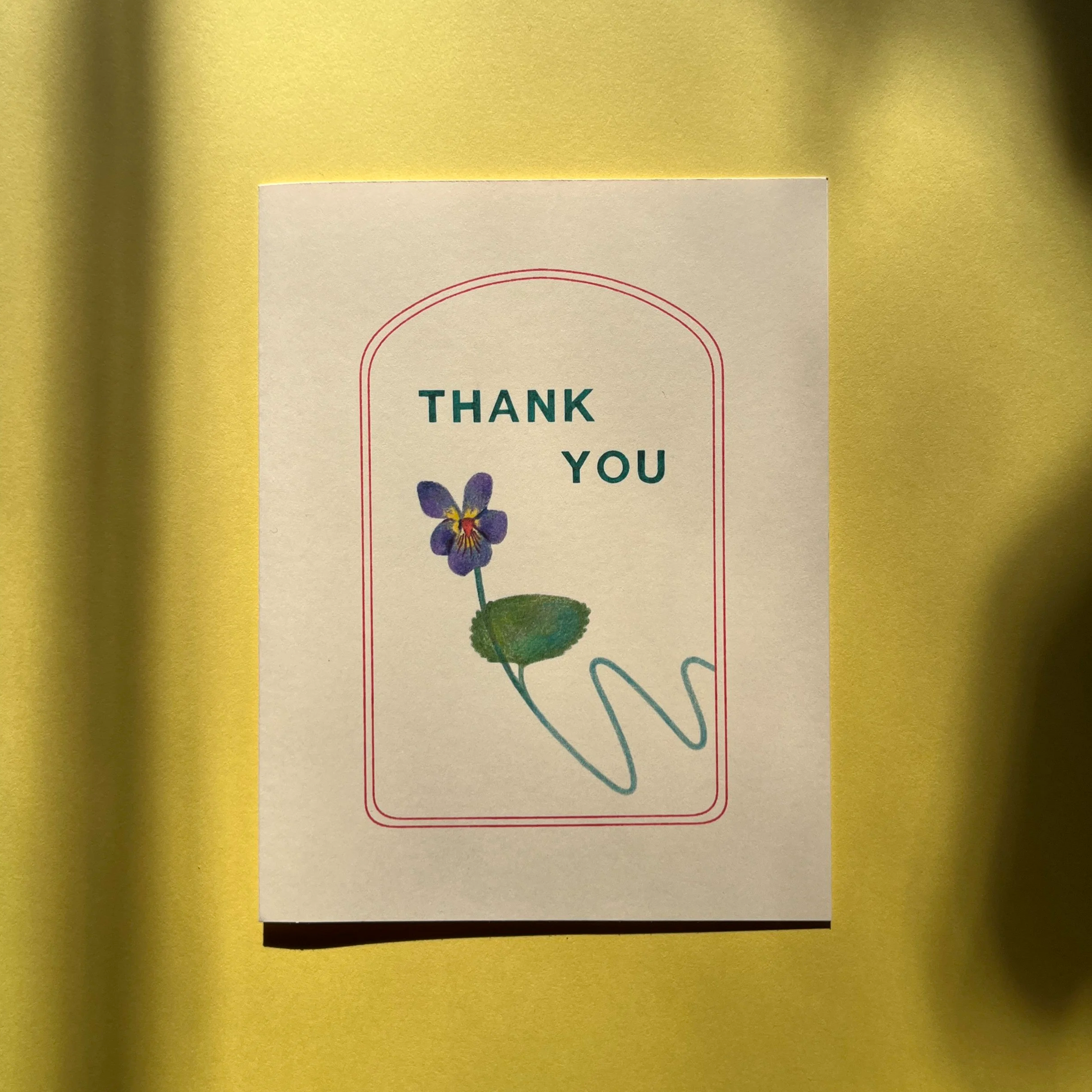 Violet Thank You Card