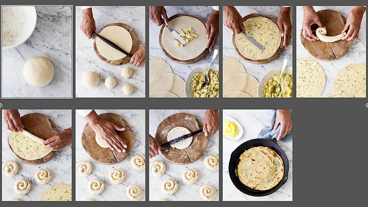 Step by step guide to making Paratha. As seen in NZ House & Garden. Photo by Manja Wachsmuth