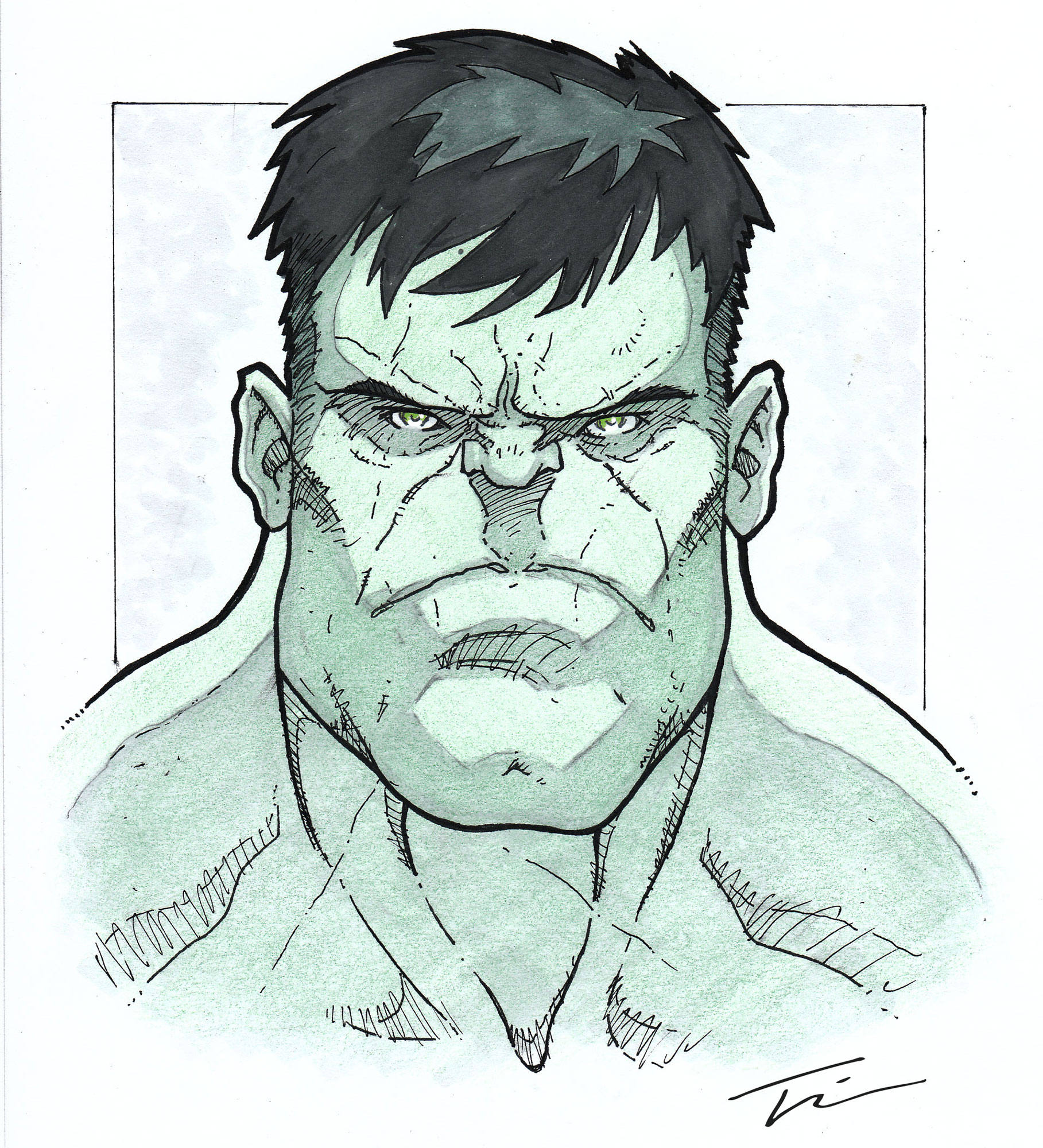 Drawing #Hulk (PROCESS / TUTORIAL) #Drawing | PeakD