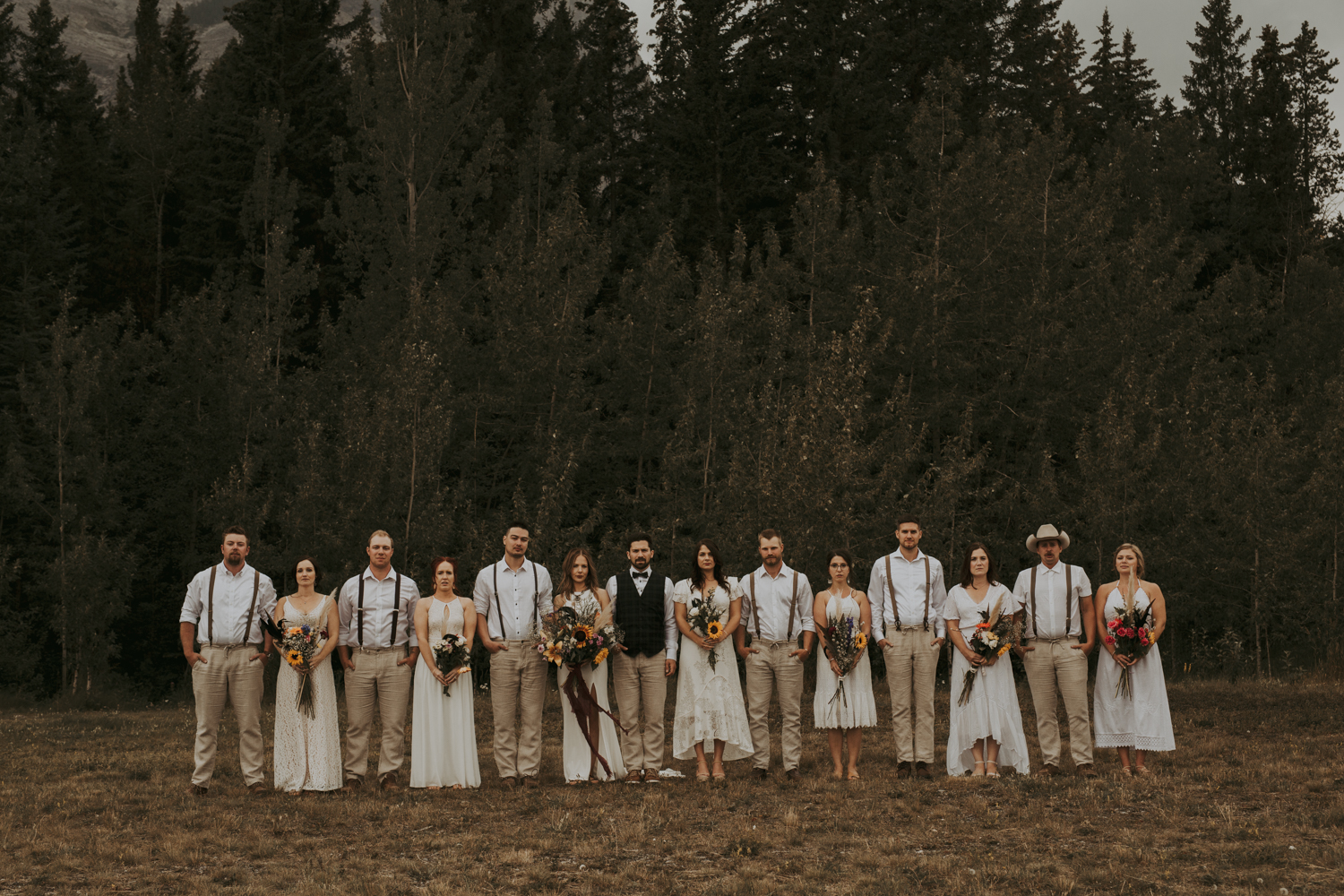 Bridal Party Wedding Photo Ideas - Banff Wedding Elopement Photography