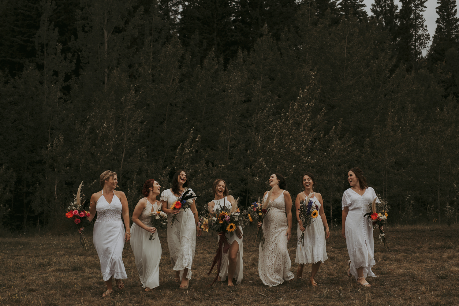 Bridesmaids in Banff Wedding Photo Inspiration