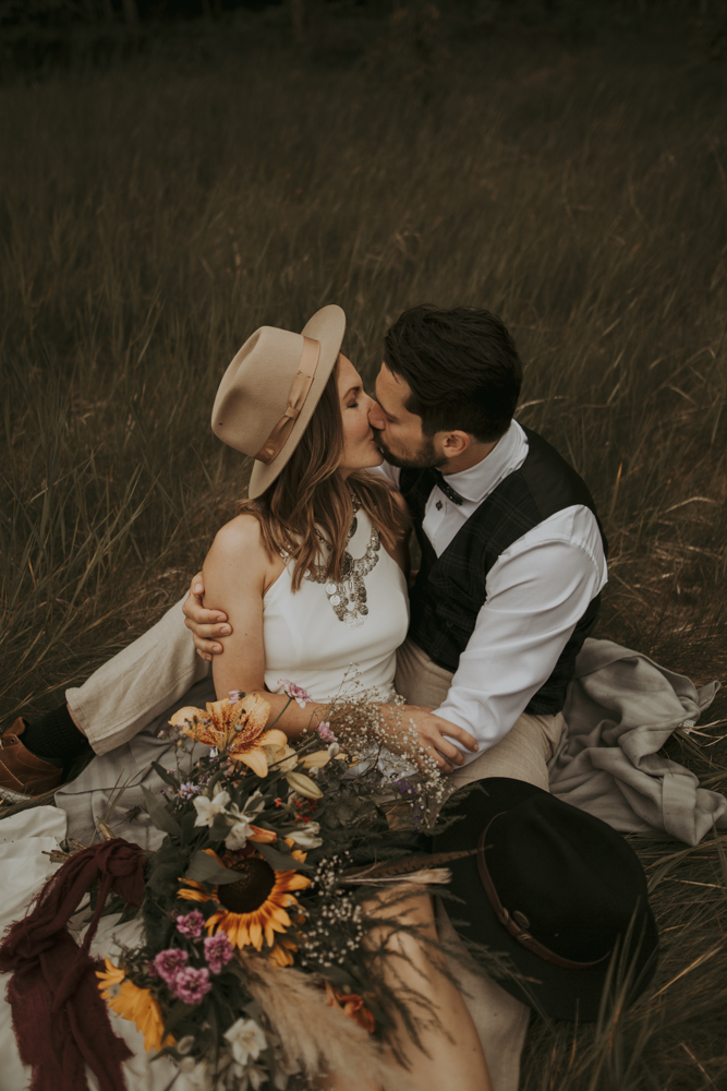 Banff Couple Posing for Wedding Elopement Photography