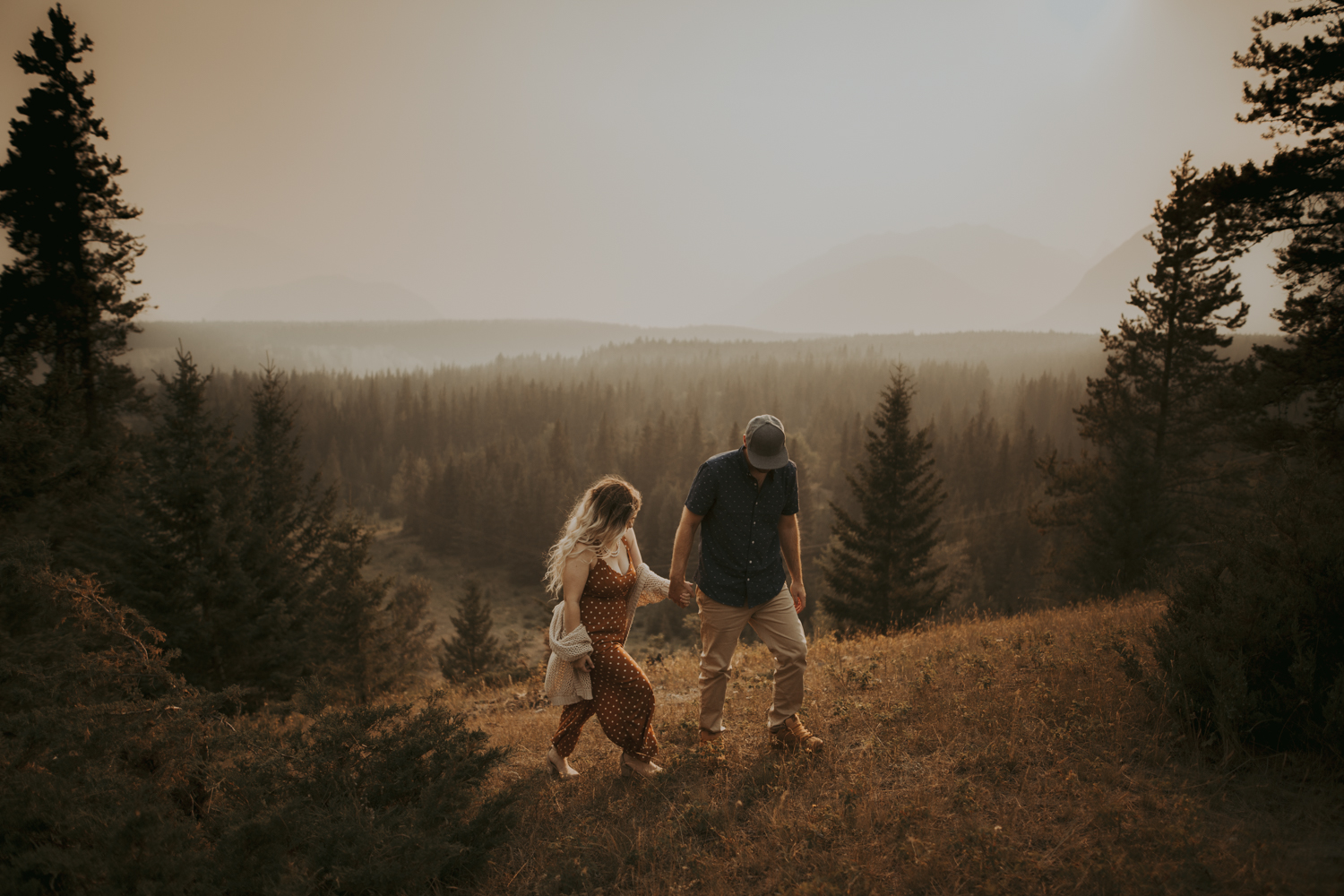 Sunset Engagement Couples Photography - Banff Canmore Cochrane