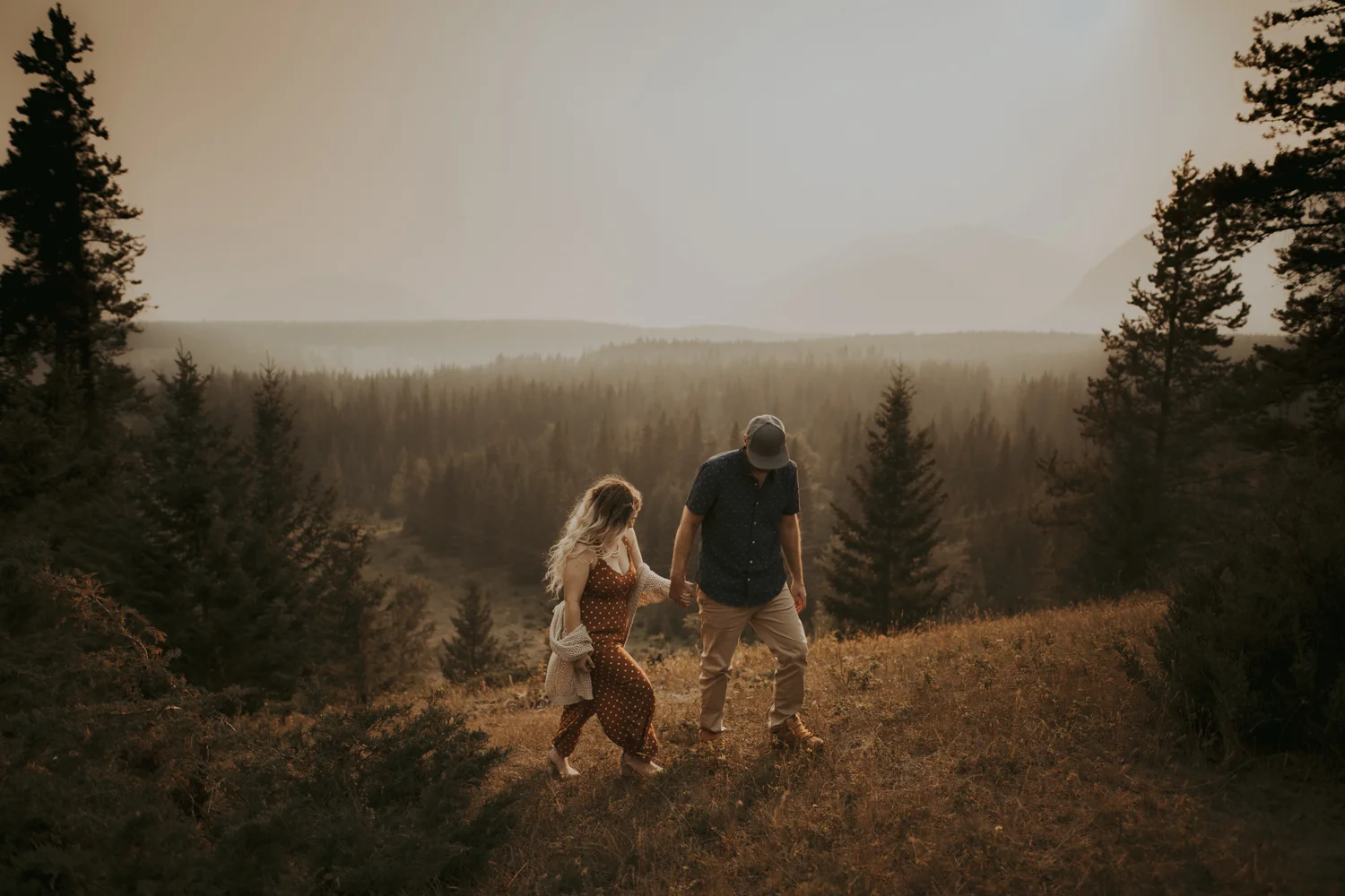 Sunset Engagement Couples Photography - Banff Canmore Cochrane