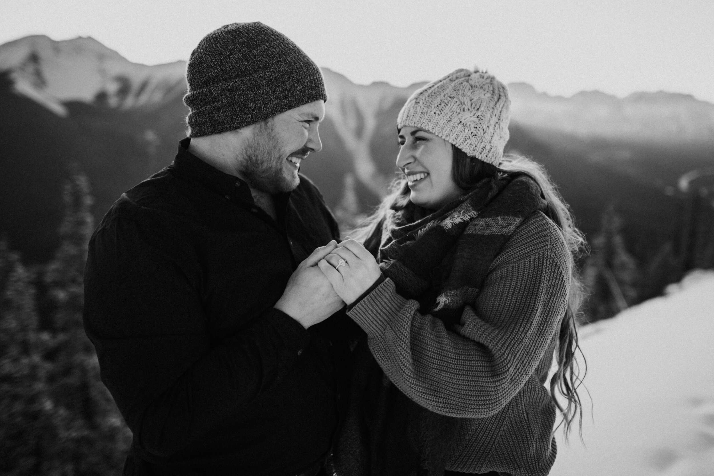 Banff Wedding Photographer, Banff wedding locations, Epic couple photos, mountaintop banff hike
