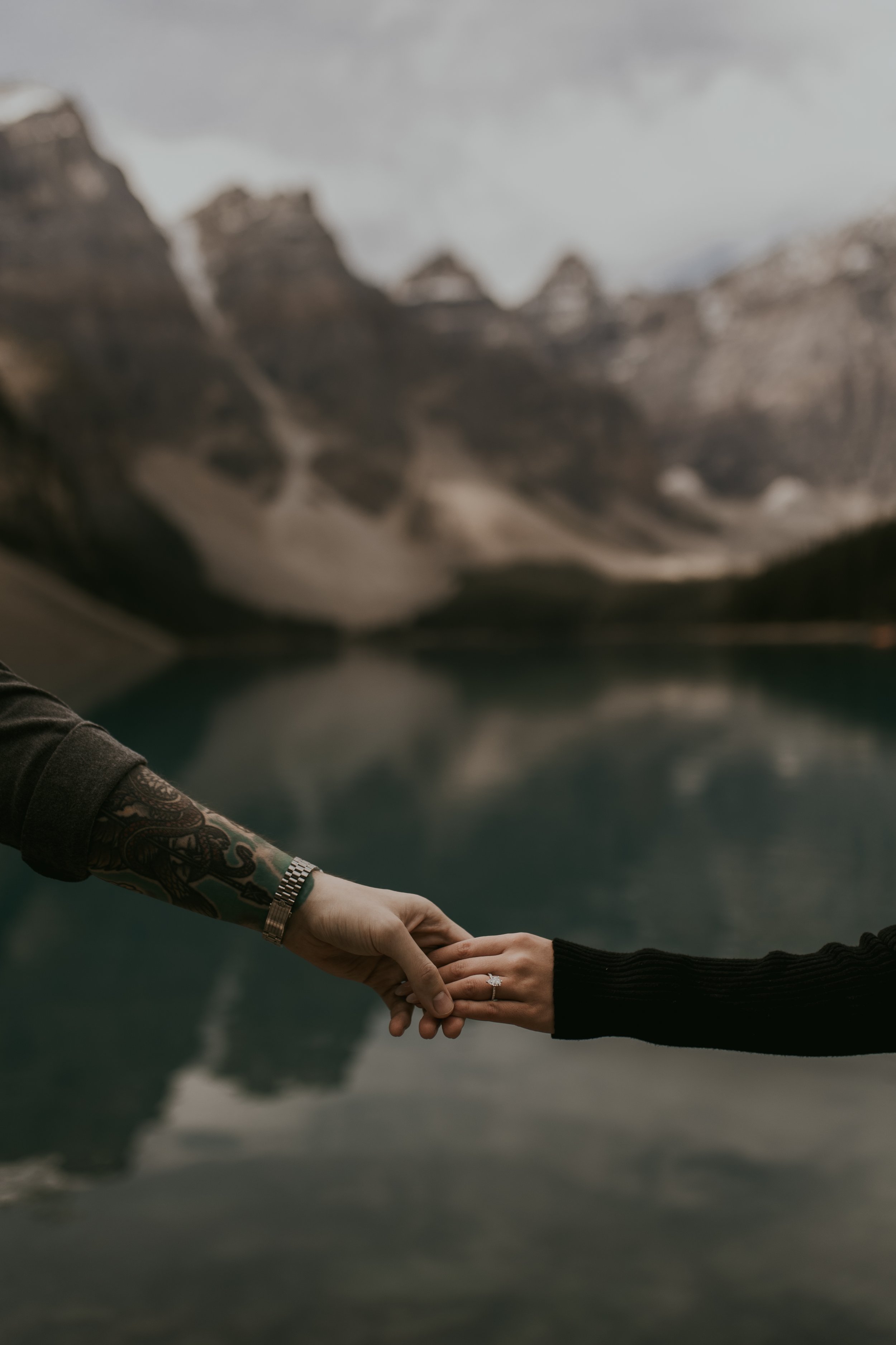 Moraine Lake Proposal, proposal moraine lake, Moraine Lake photographer, lake louise photographer, lake lousie wedding, moraine lake elopment, elope in Banff-4.jpg