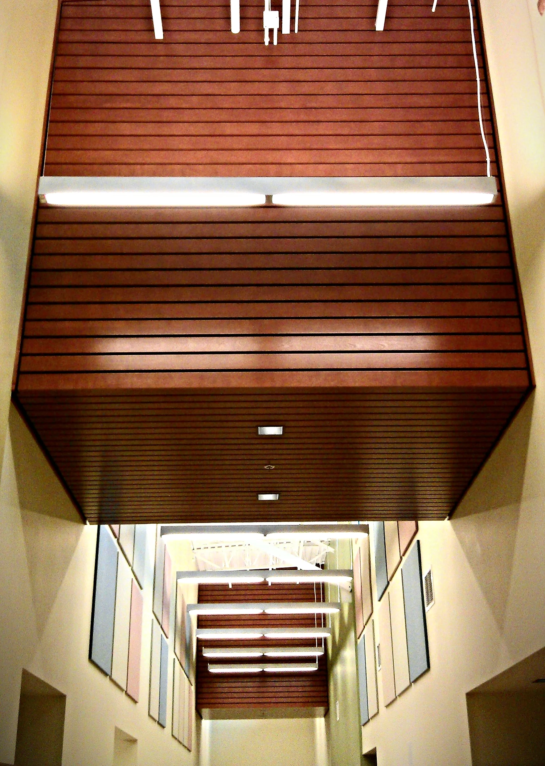 Linear Wood Ceilings/Walls & Acoustical Fabric Wrapped Wall Panels