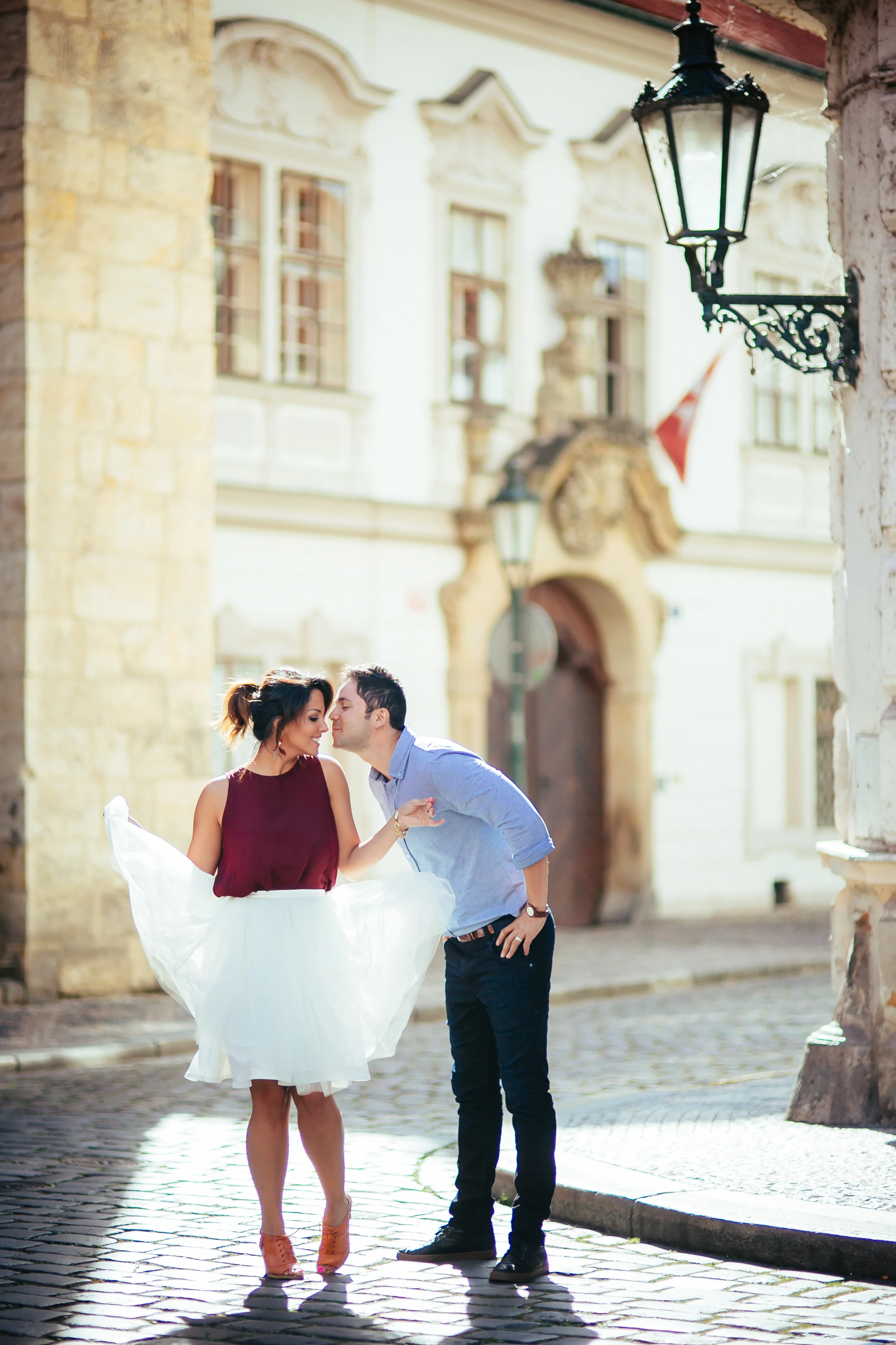 This is my honey and I on are honeymoon in Prague. 