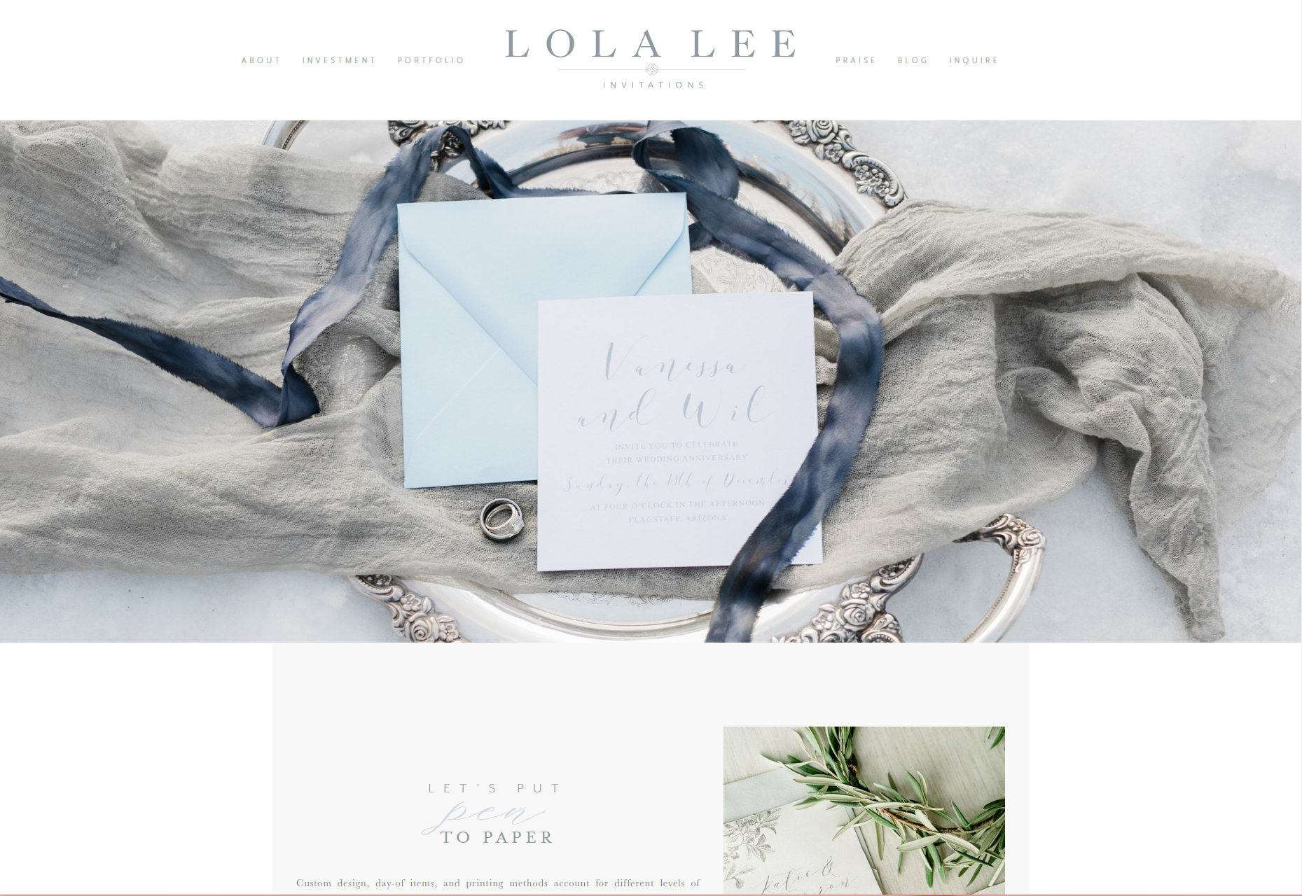 Brand and Website Launch | Lola Lee Invitations