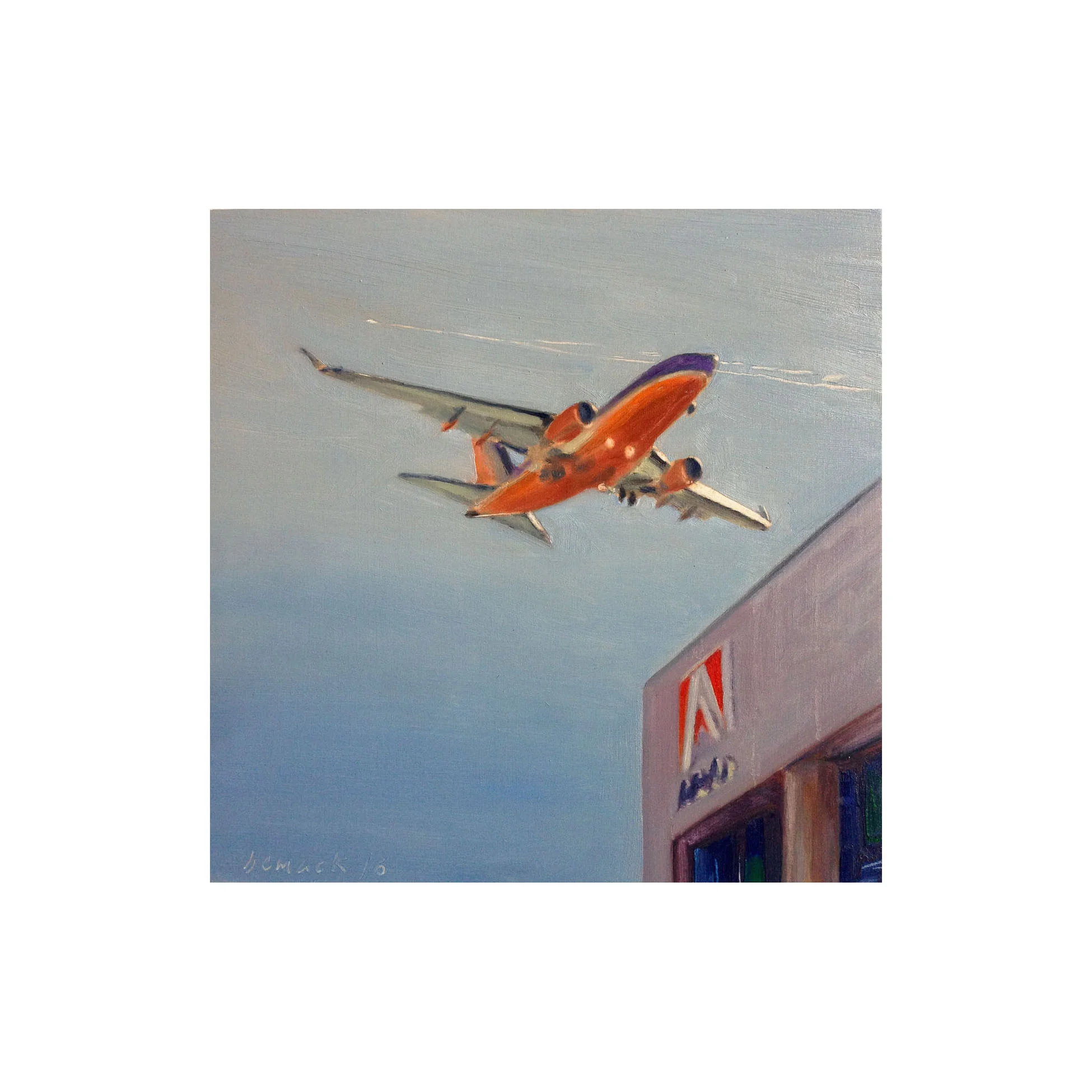 adobe (sold) oil on board 10"x10"