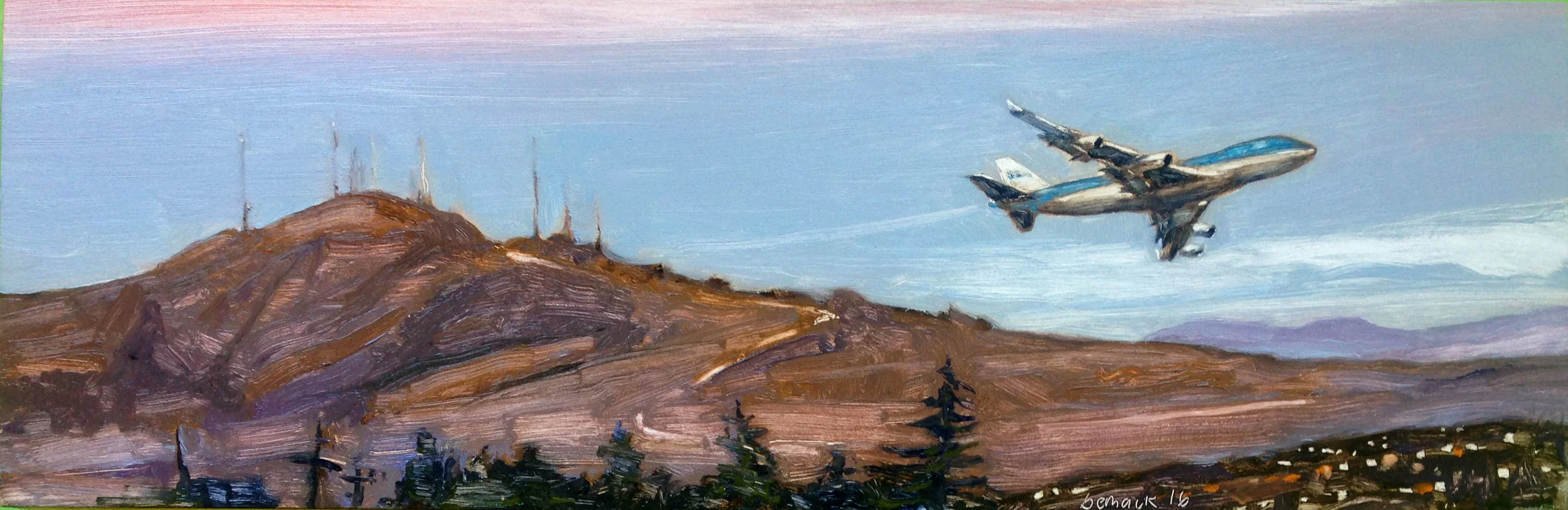 san bruno oil on board 8.5"x26"