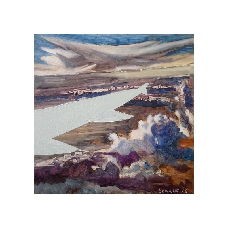 window seat 1 oil on board 12"x12"