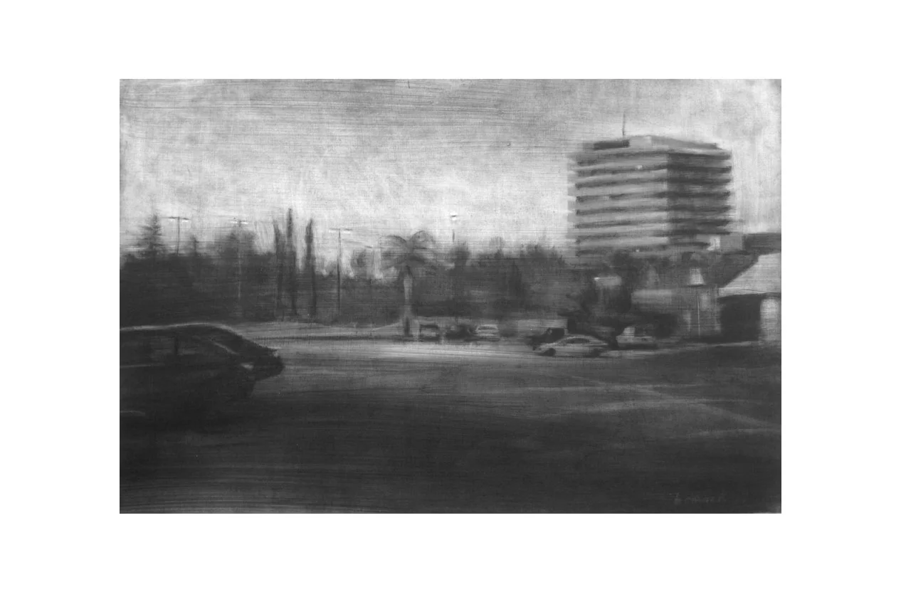 stockdale tower conte crayon on paper 10"x15"