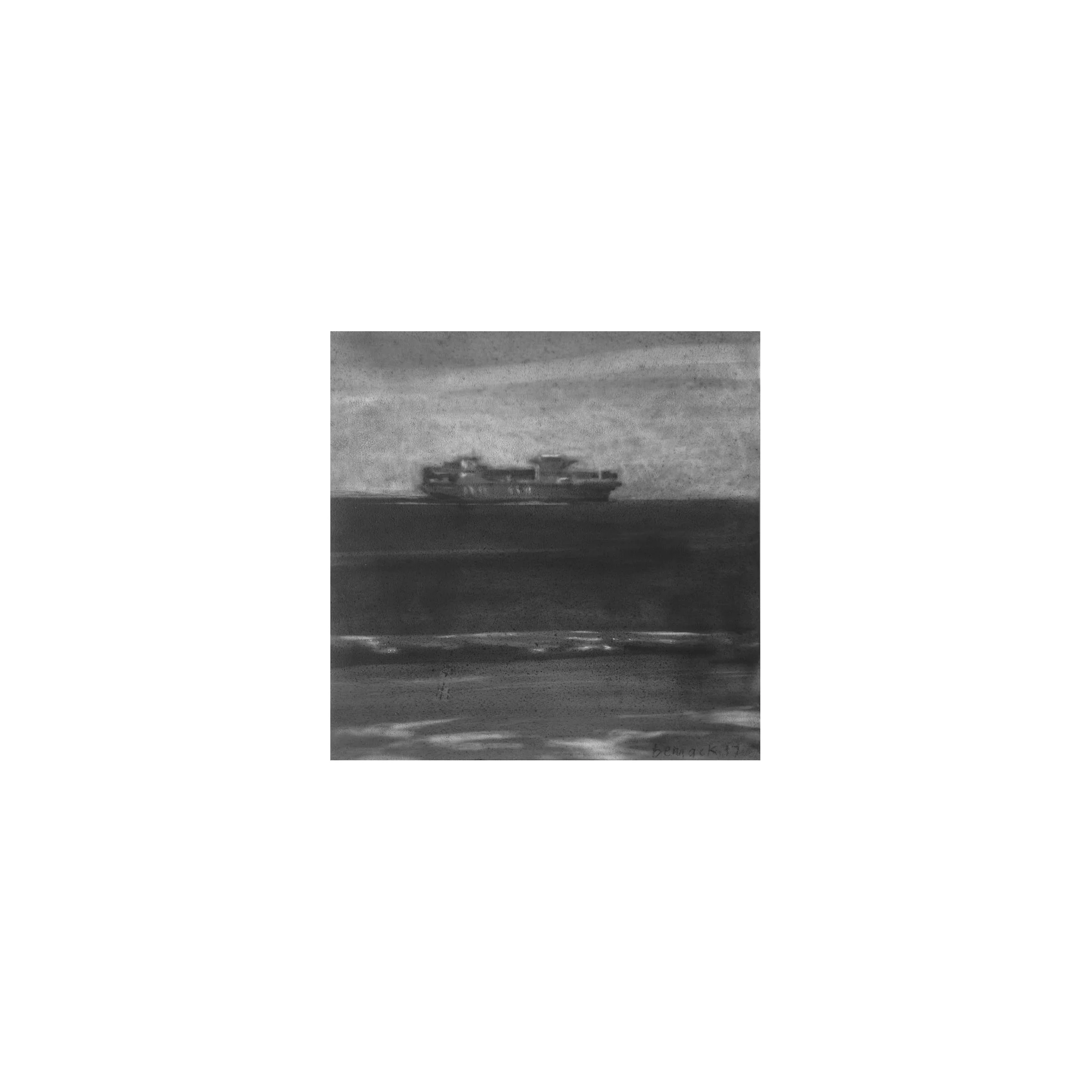 utitled conte crayon on panel 6"x 6"