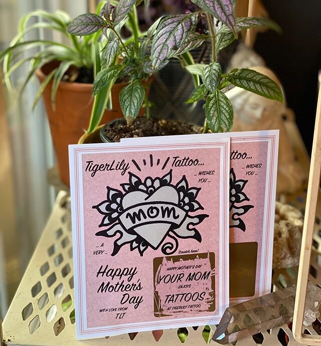 Mother&rsquo;s Day is this Sunday! Celebrate mom with a custom scratch off gift certificate made just for her by TigerLily Tattoo! Link in bio 💞