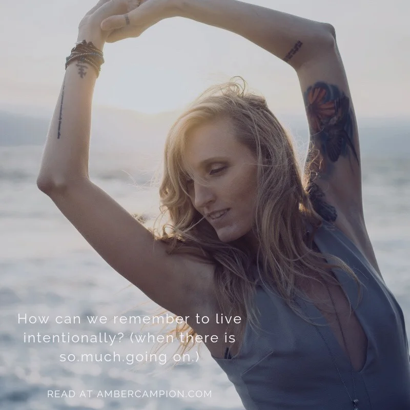 How can we remember to live intentionally? (when there is so.much.going on.)