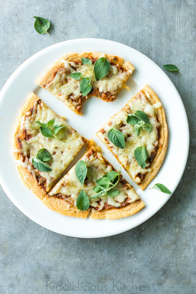 Hidden Veggie Pizza with Lentil Crust