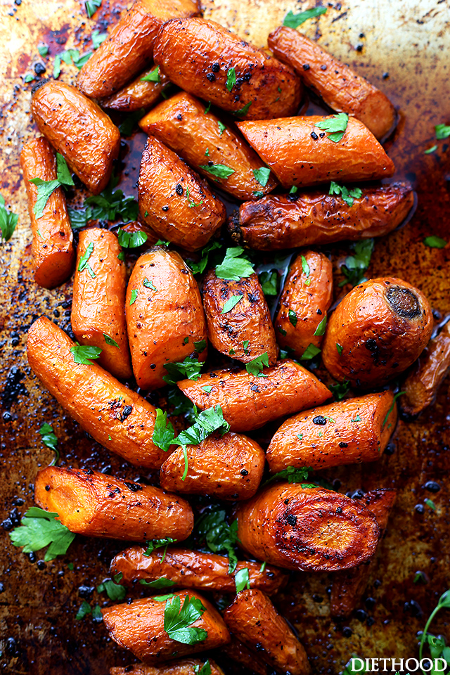 Garlic Butter Roasted Carrots