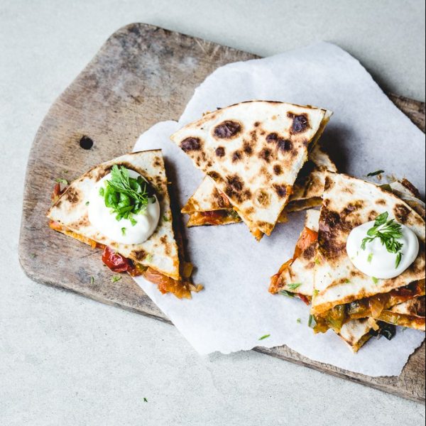 Apricot Salsa Quesadillas