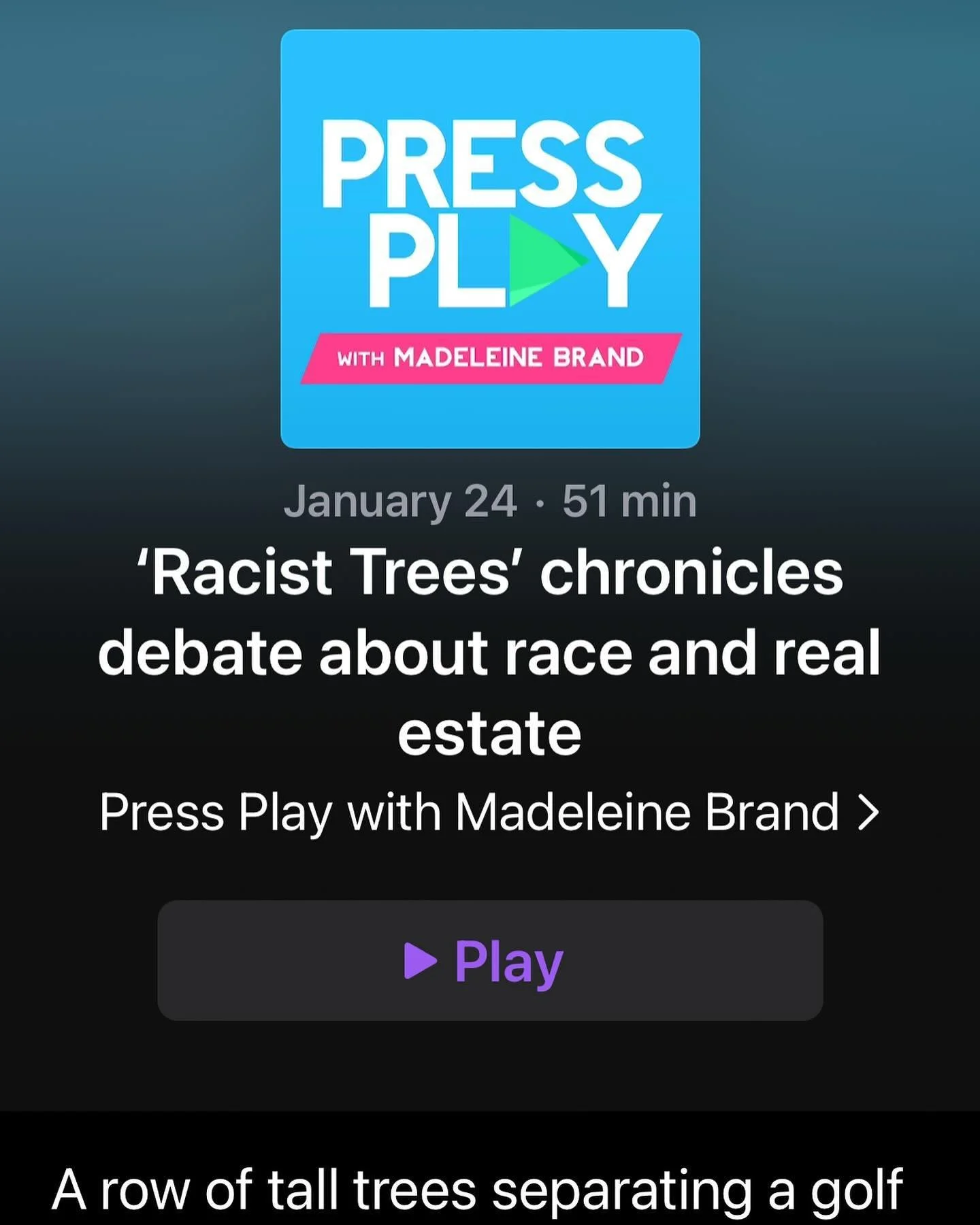 A little behind in posting but so grateful to @kcrwpressplay for highlighting #RacistTrees and our PBS premiere last week!! As long time fans of the show, it was such a dream to talk with @themadbrand even if we found ourselves a bit awestruck and to