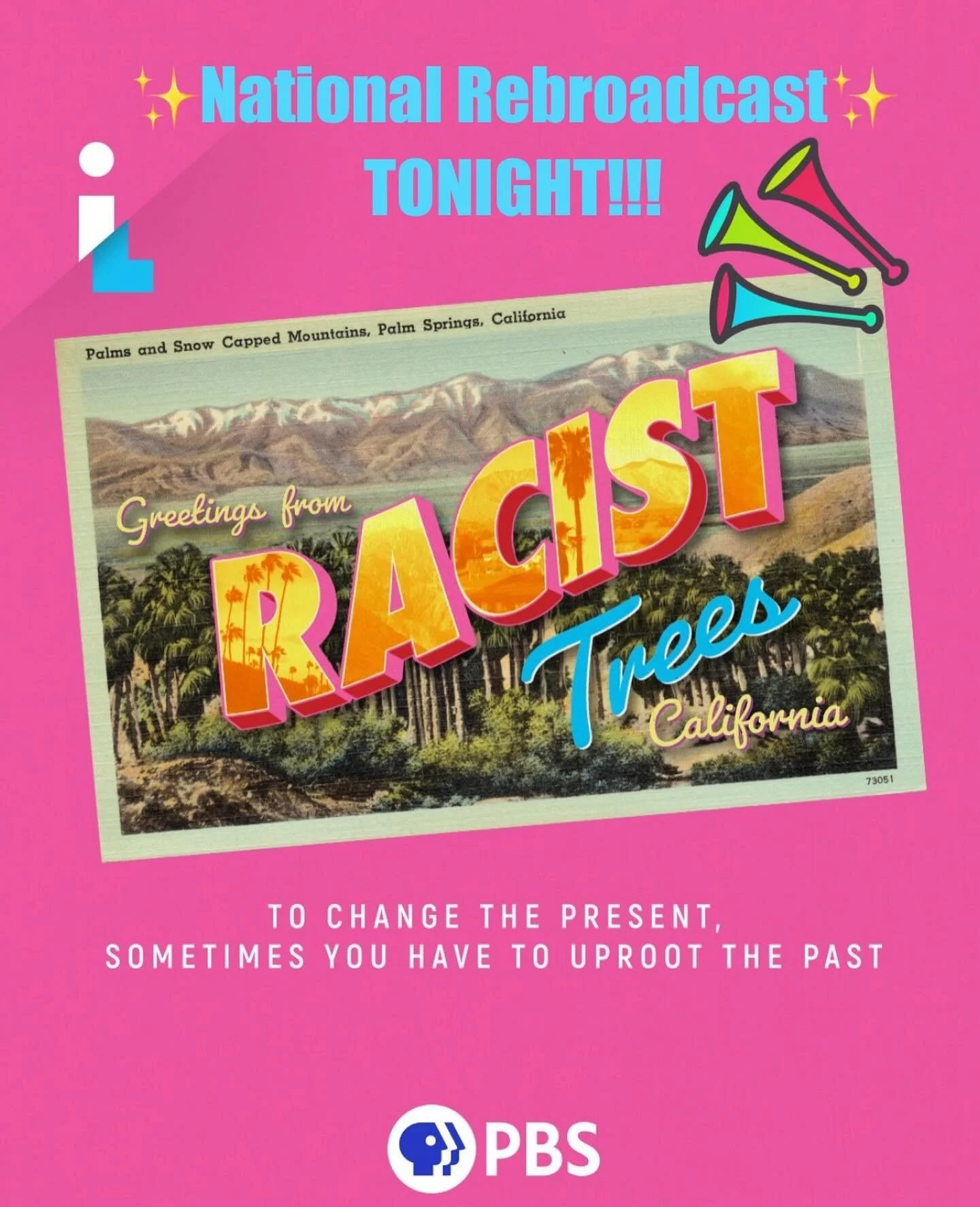 🚨ICYMI🚨

@pbs will be rebroadcasting #RacistTrees TONIGHT aka Saturday, July 27th @8PM!!! 

Times may vary, so check local listings &hellip;and set that DVR!!